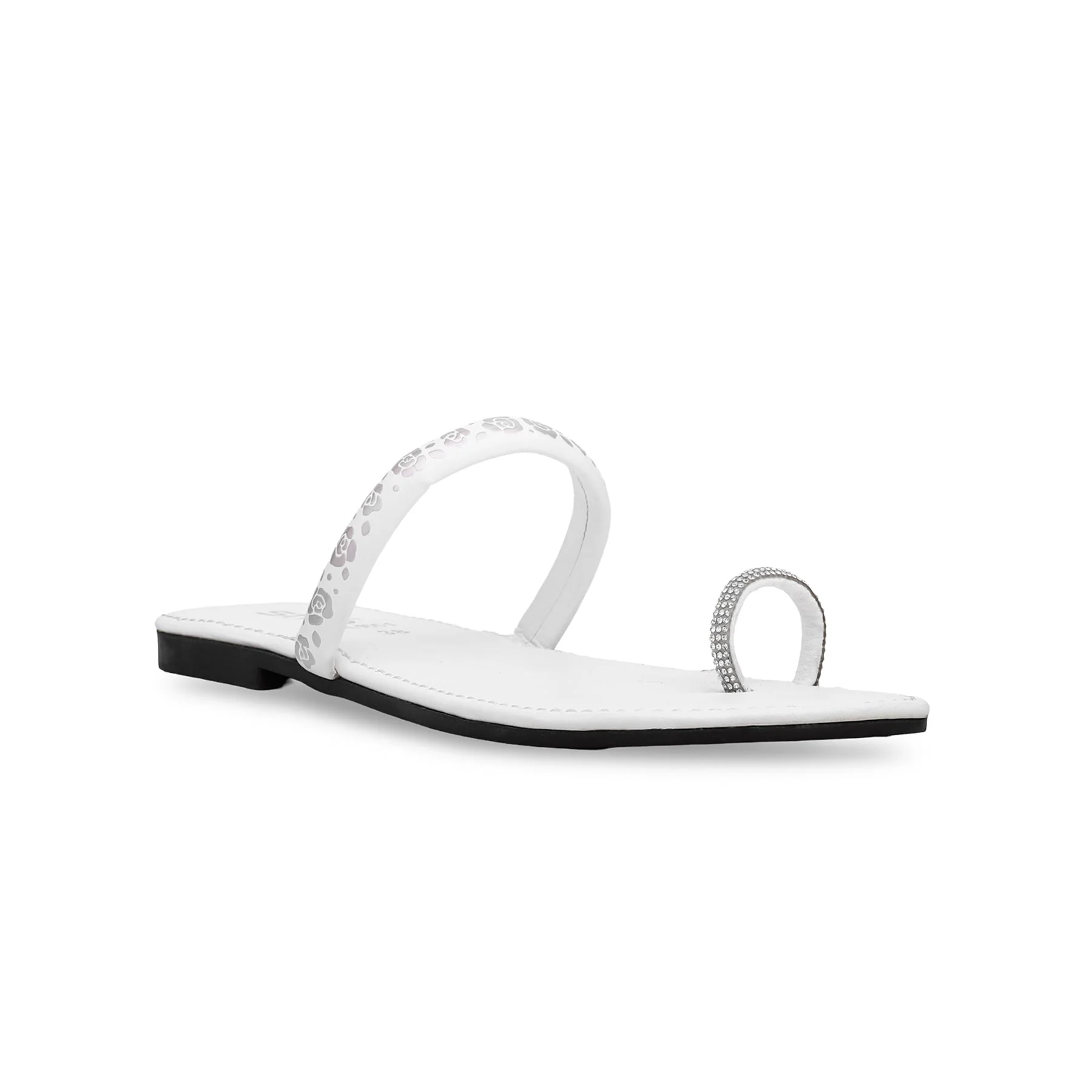 White Casual Chappal CL1651 - Image 2