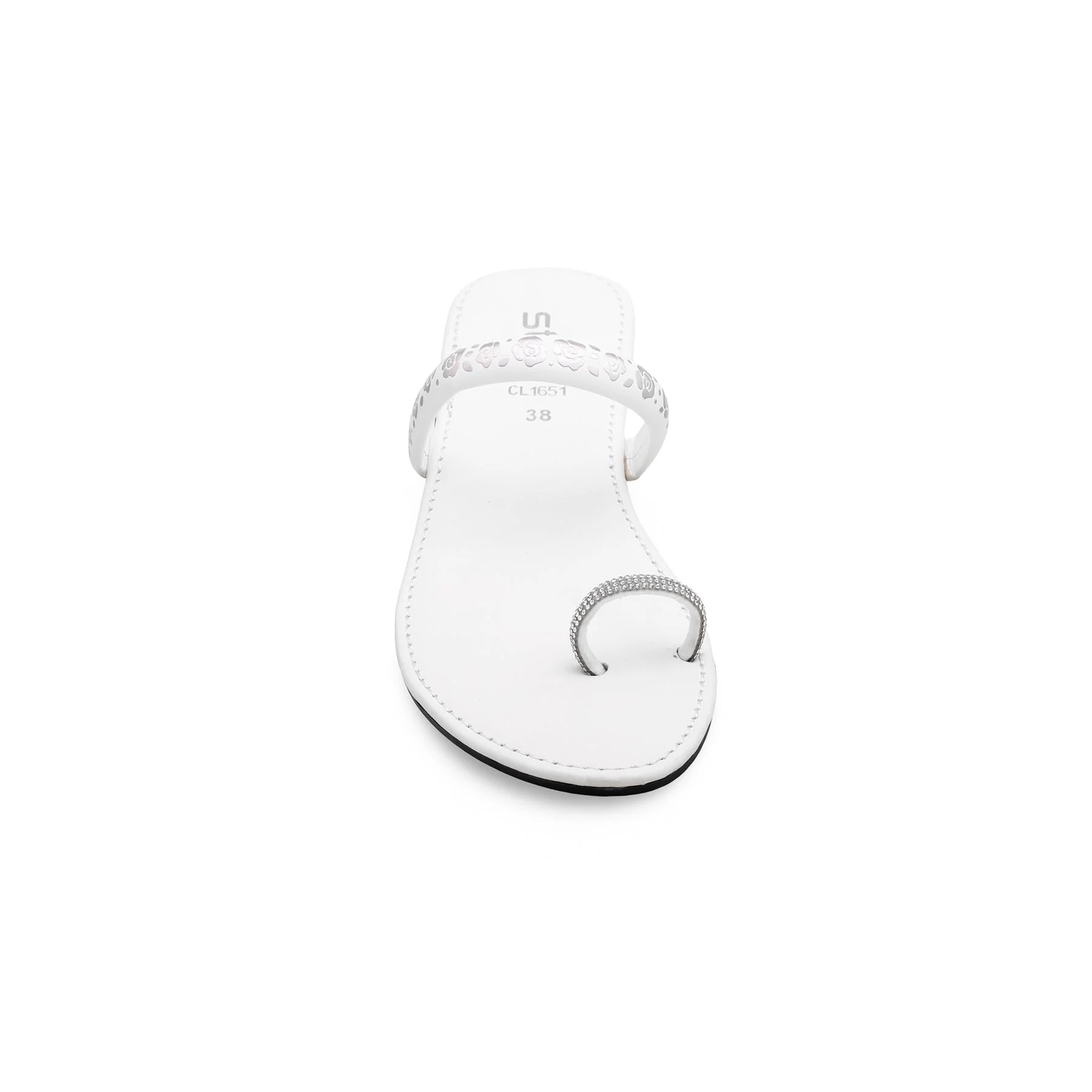 White Casual Chappal CL1651 - Image 3