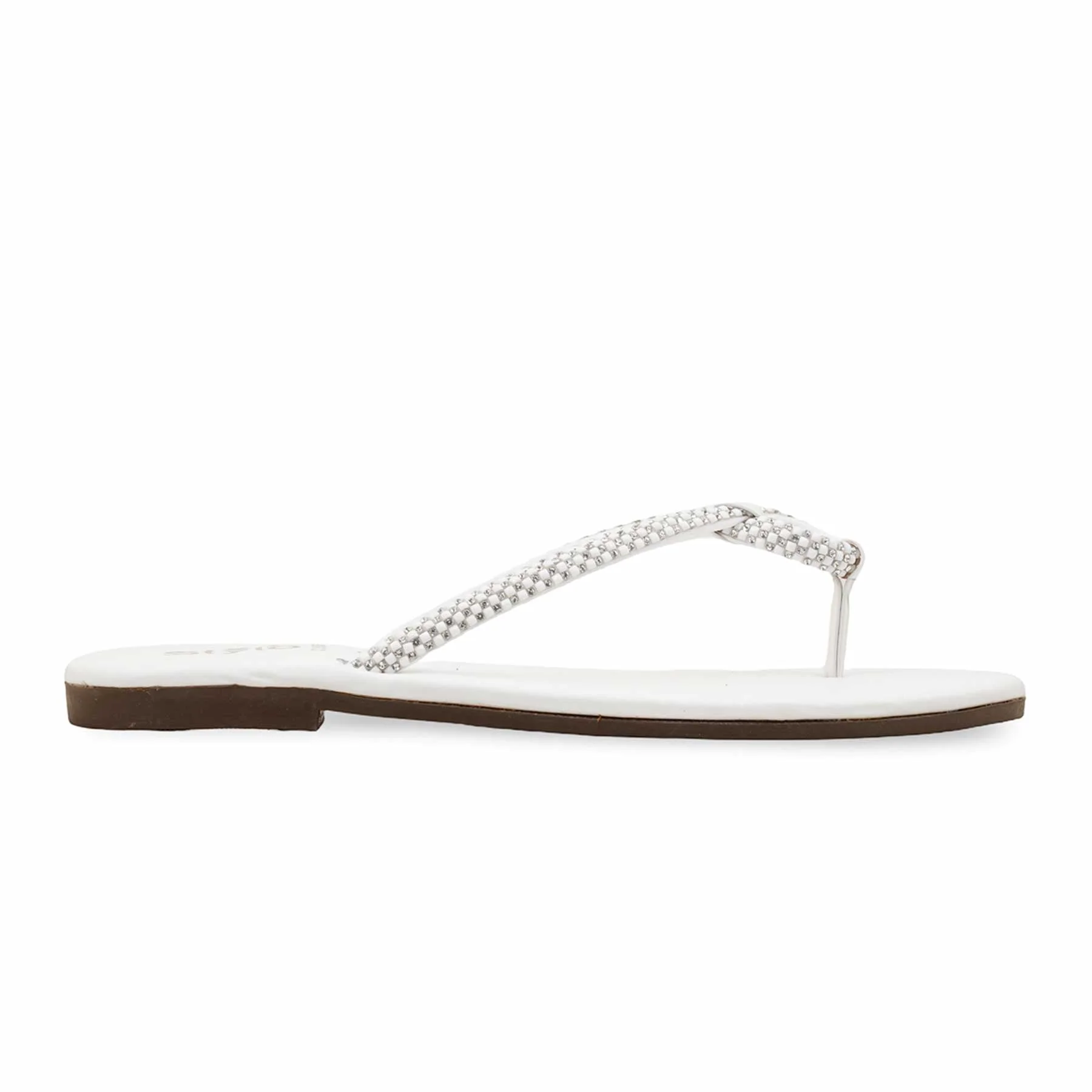 White Casual Chappal CL1886 - Image 2