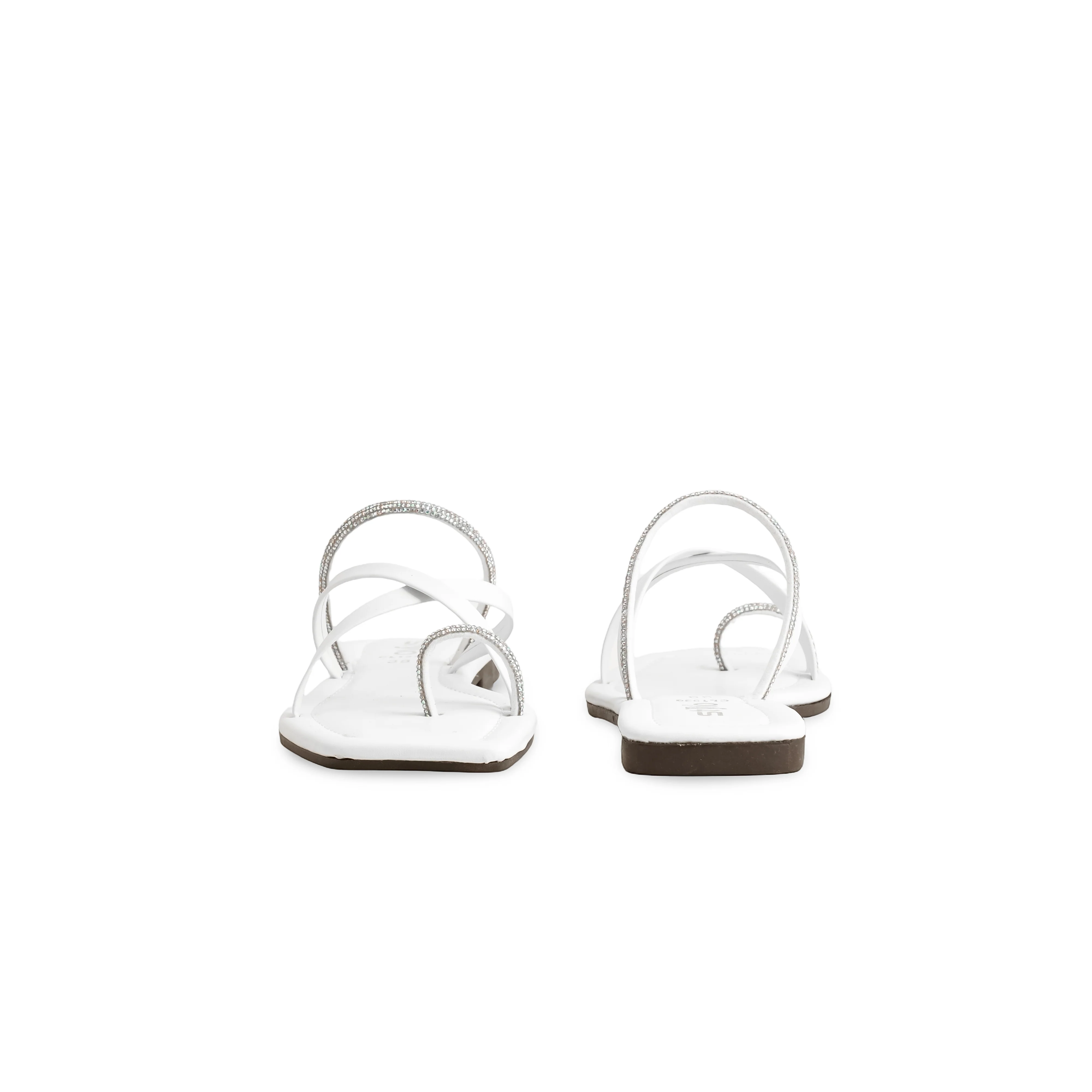 White Casual Chappal CL1936 - Image 4