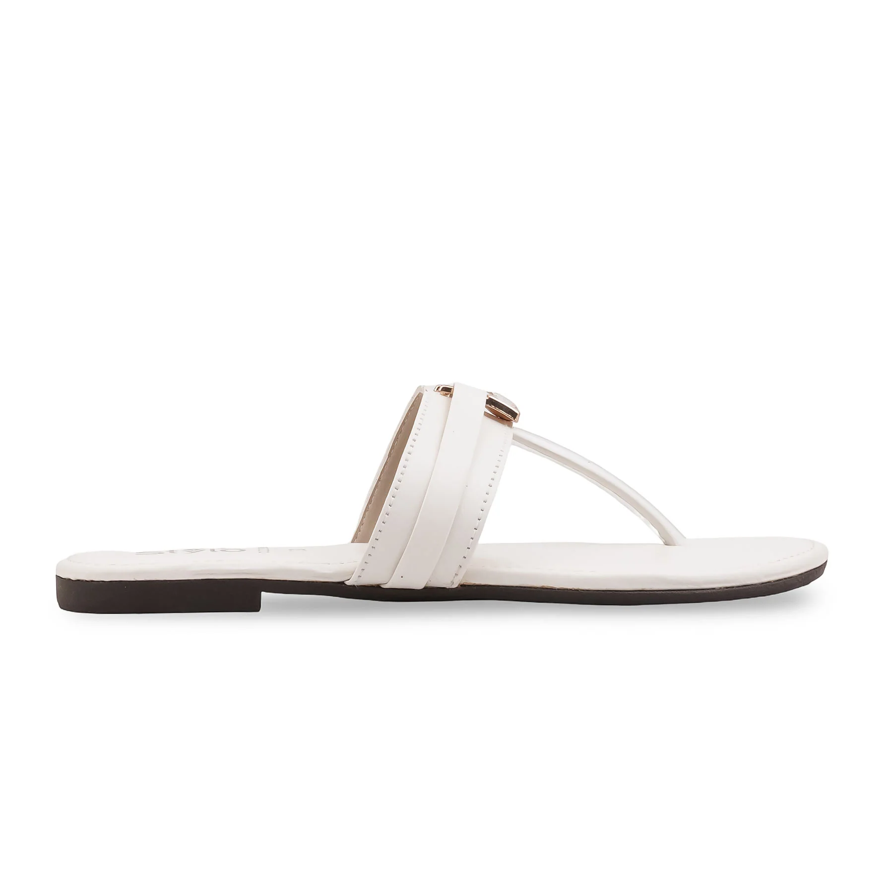 White Casual Chappal For Women CL2289 - Image 2