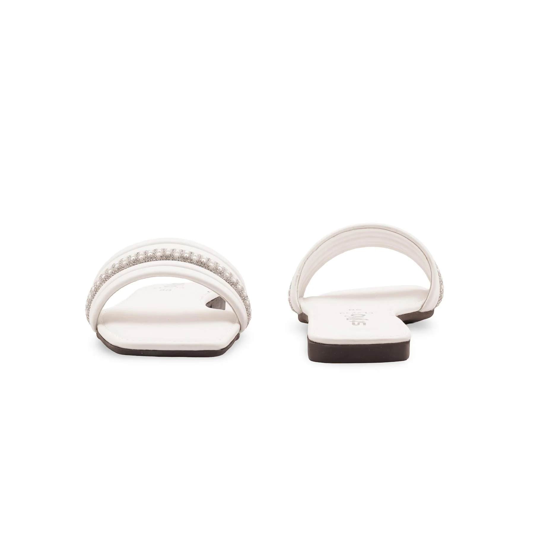 White Casual Slipper For Ladies CL2239 - Image 4