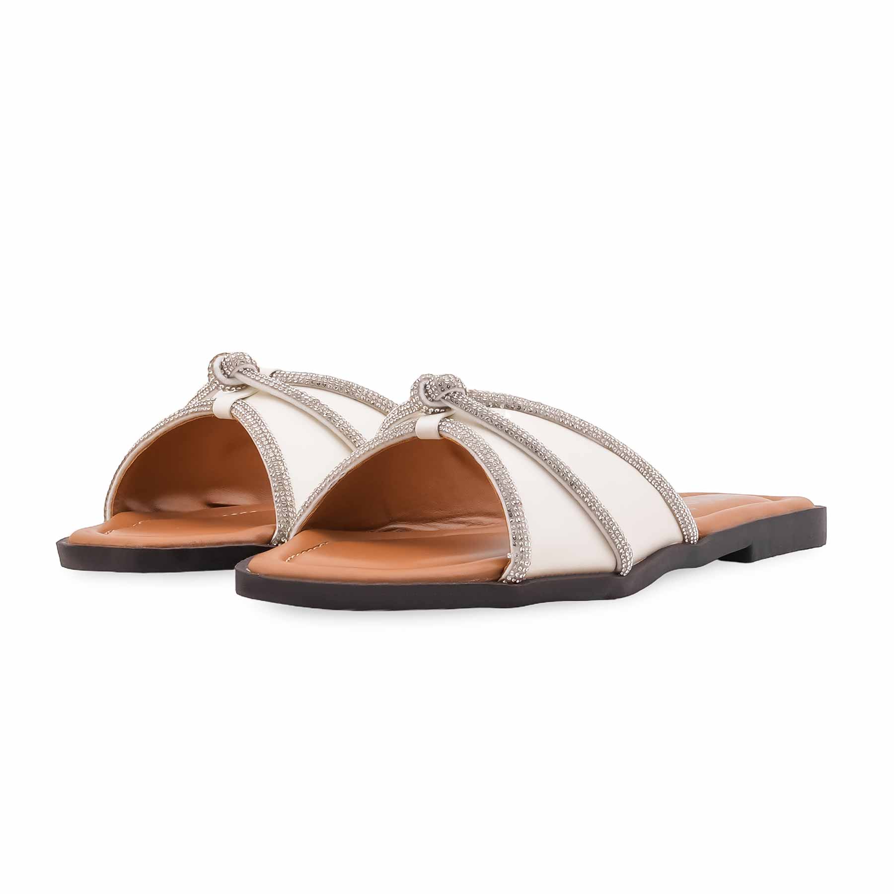 White Casual Slipper For Women CL2218 - Image 3