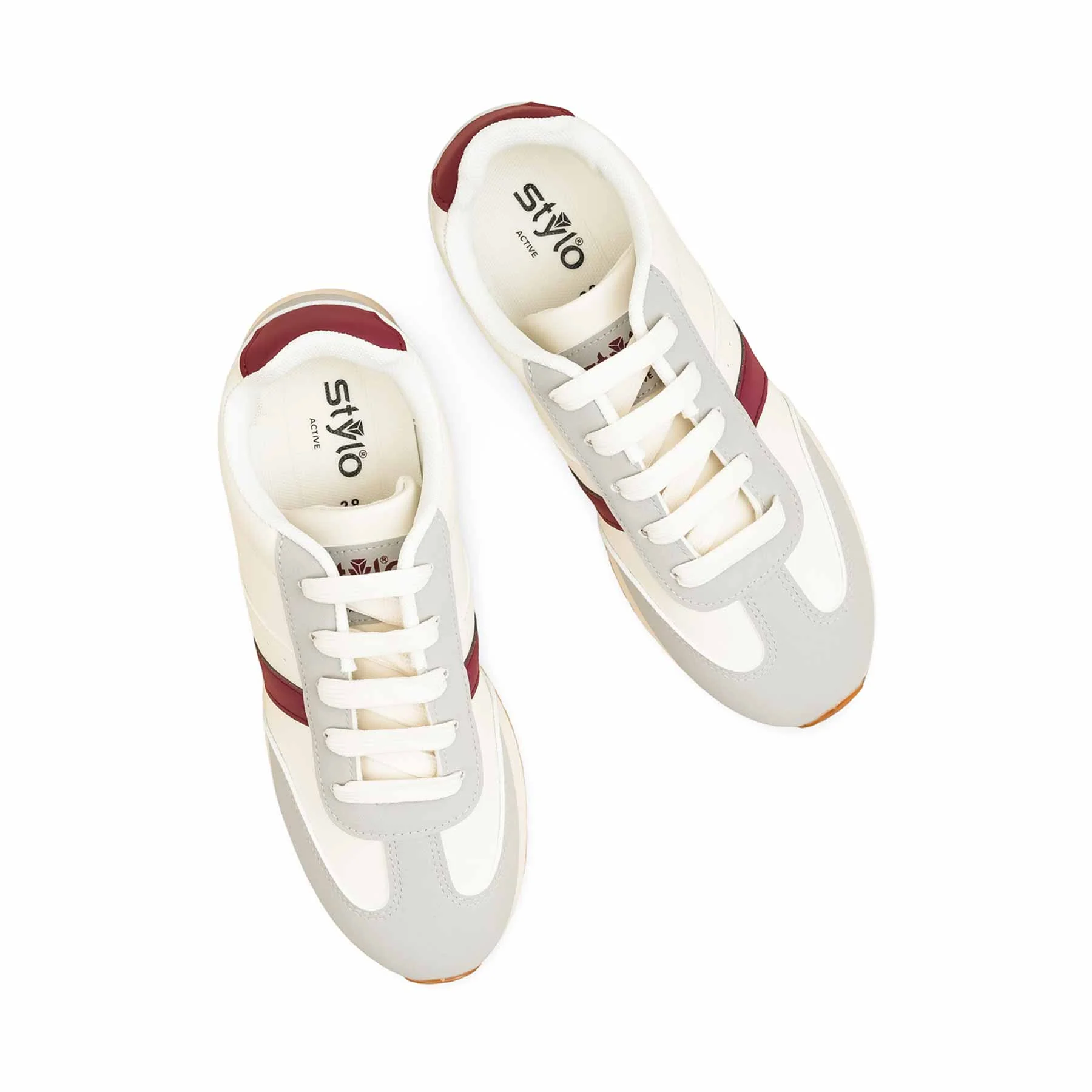 White Casual Sneaker For Women AT7457 - Image 5