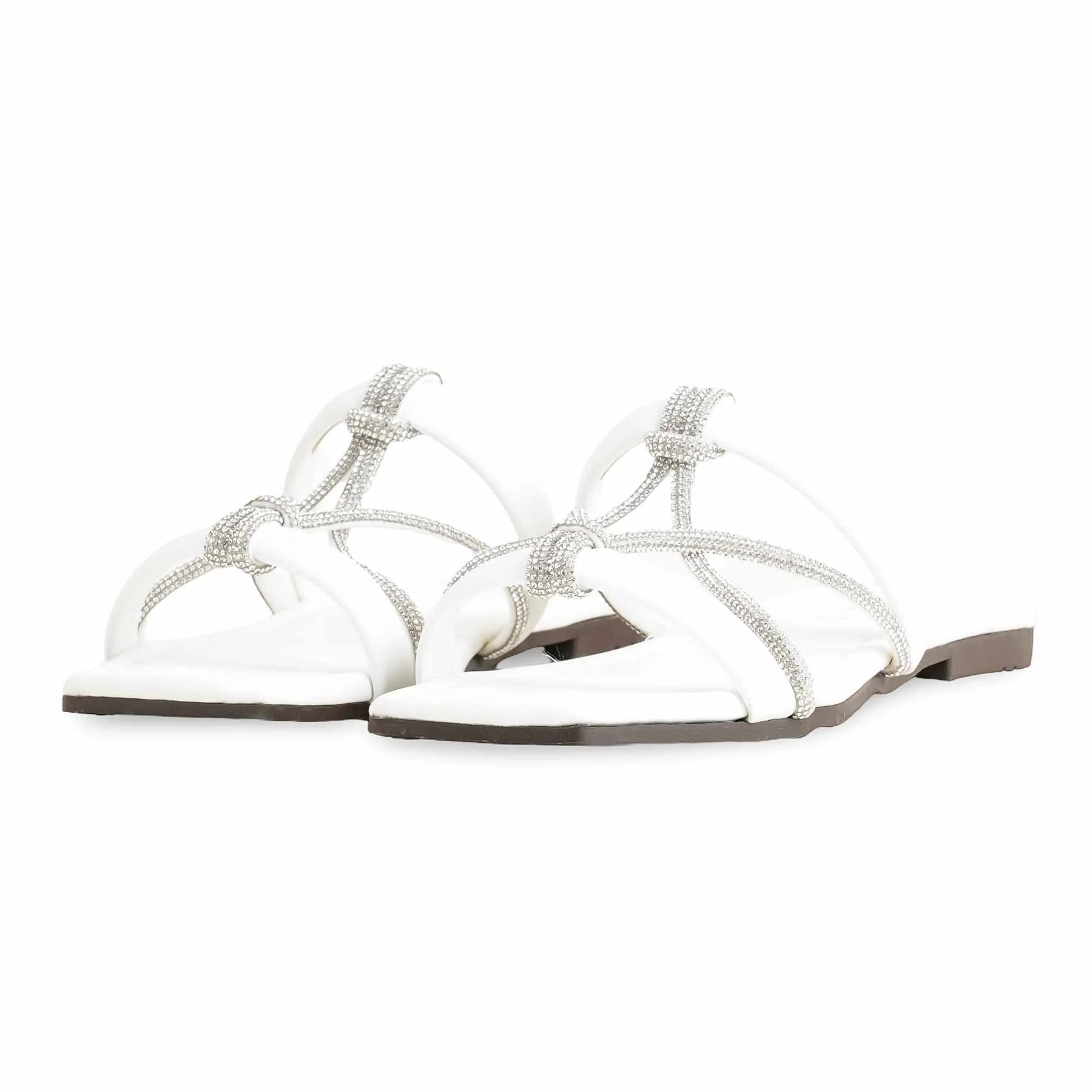 White Casual Women Slipper CL2024 - Image 3