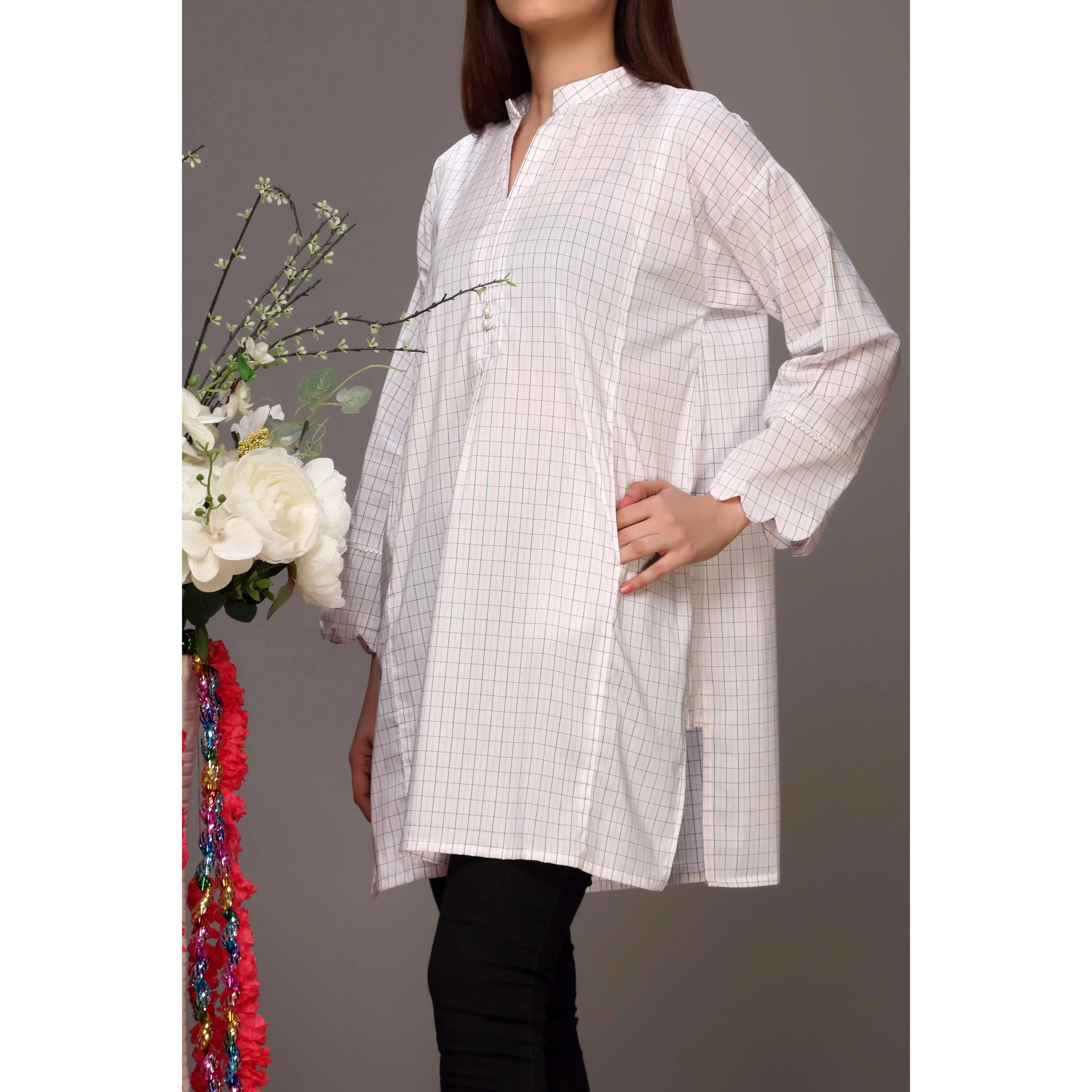 White Color Cotton Shirt PS2171 - Image 2