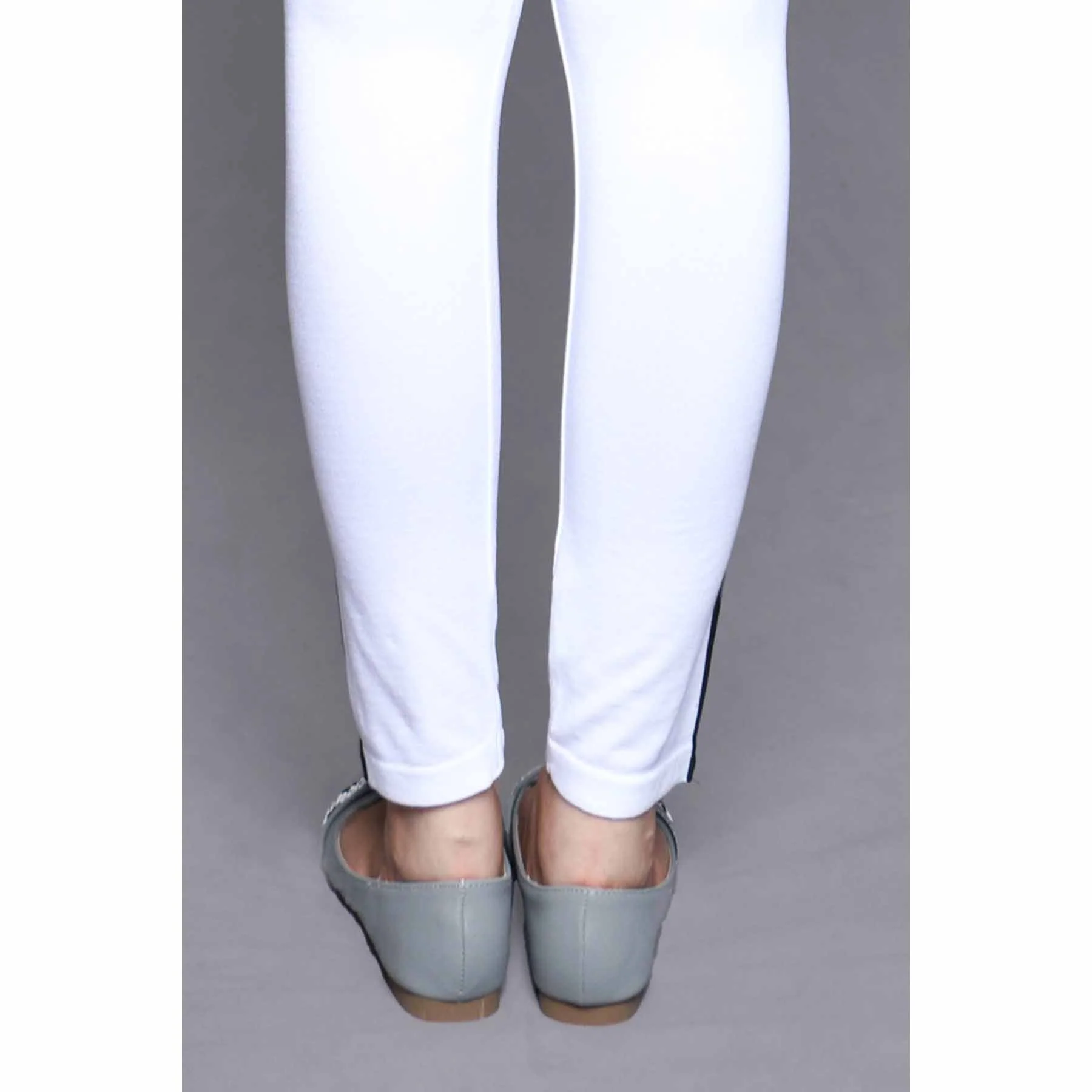 White Color Lowers Plain Tights PN2061 - Image 2