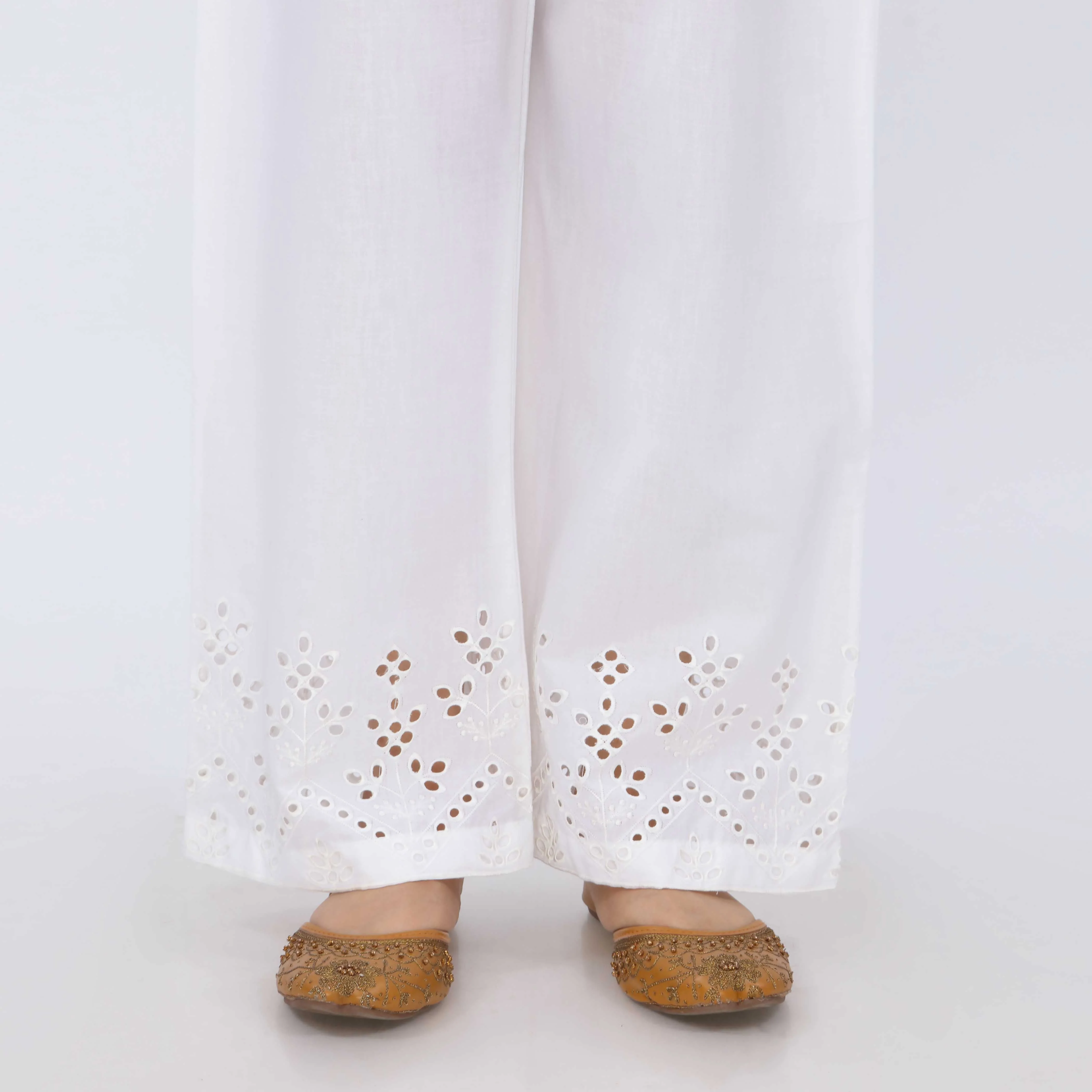 White Cotton Cambric Trouser PL5063 - Image 2
