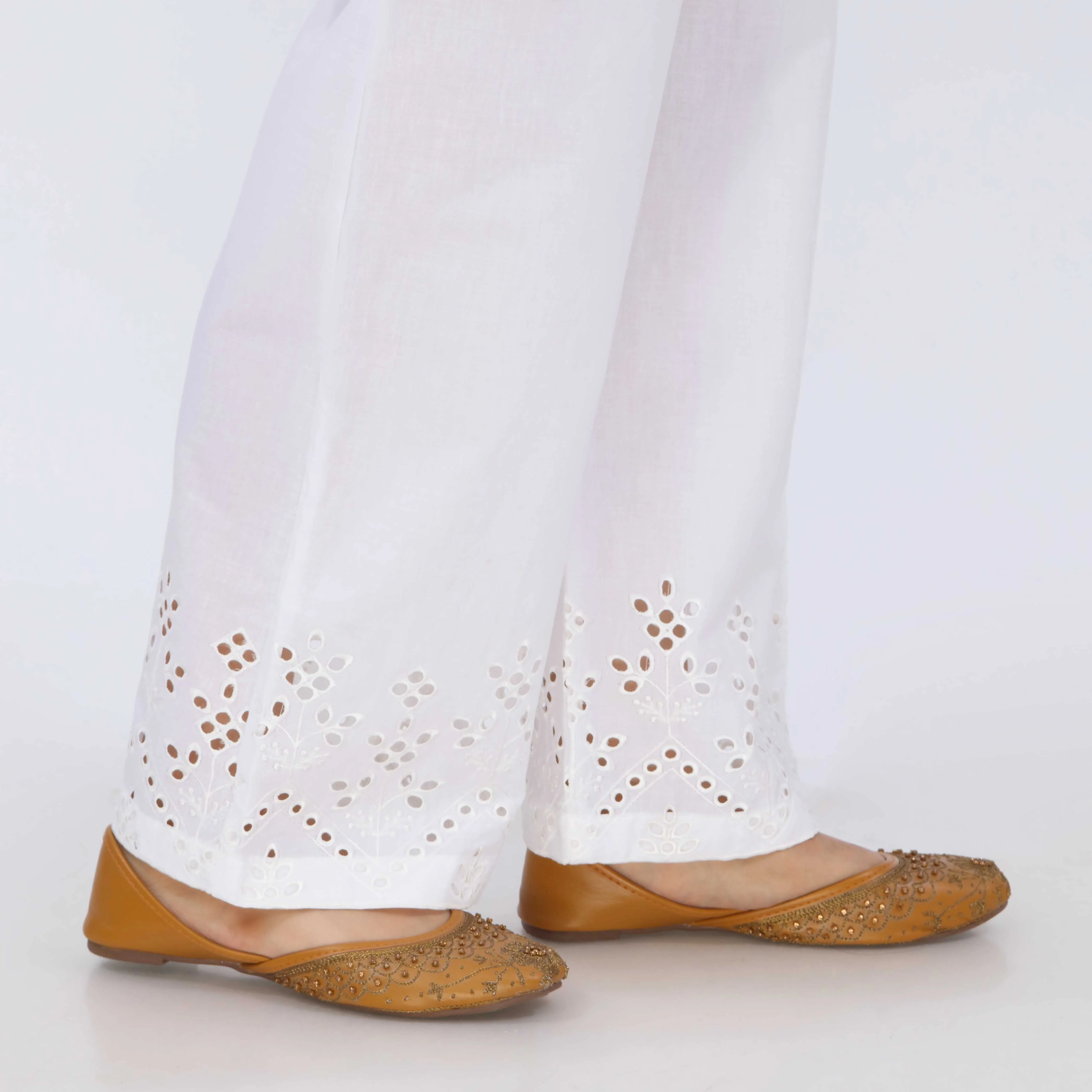 White Cotton Cambric Trouser PL5063 - Image 3