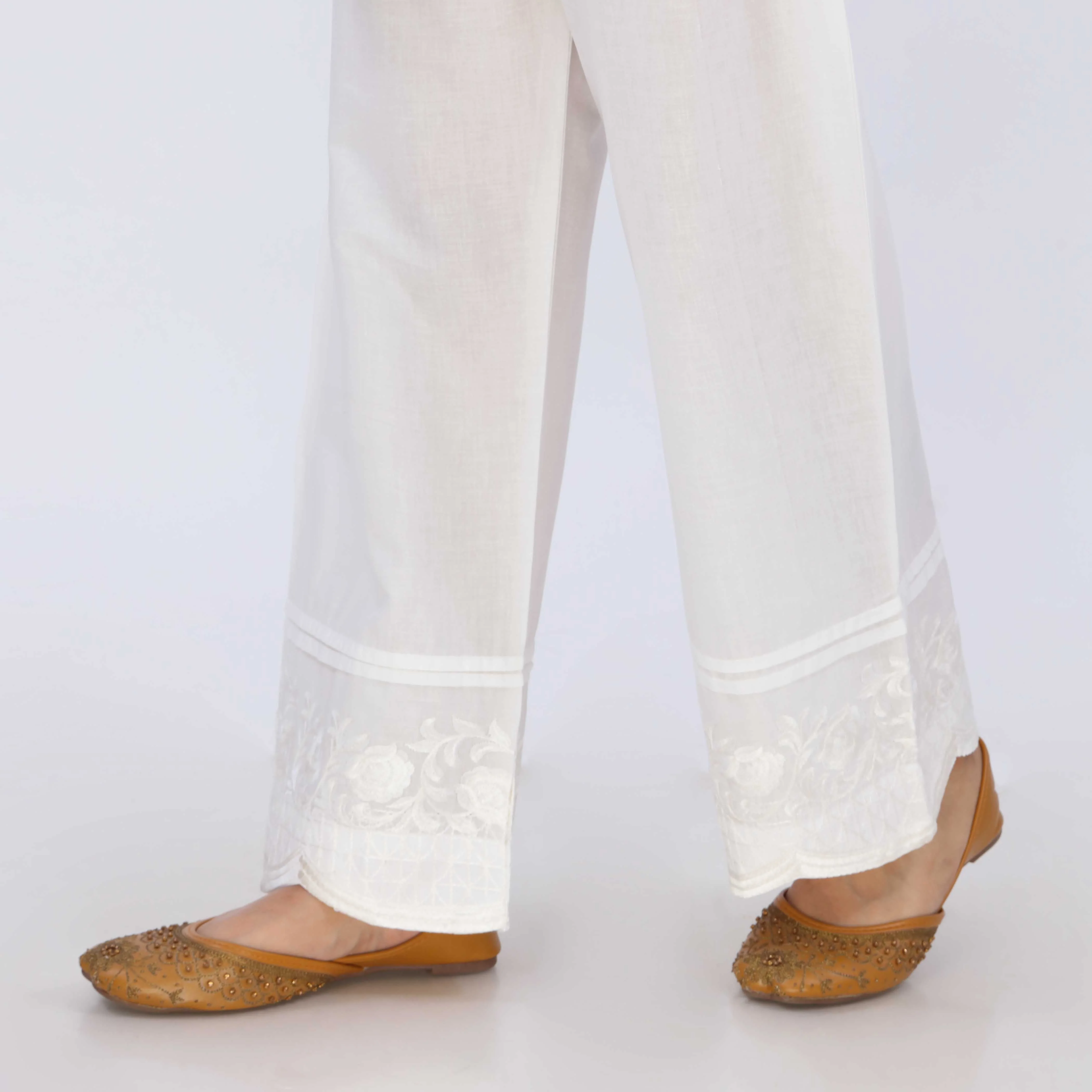 White Cotton Cambric Trouser PL5069 - Image 4