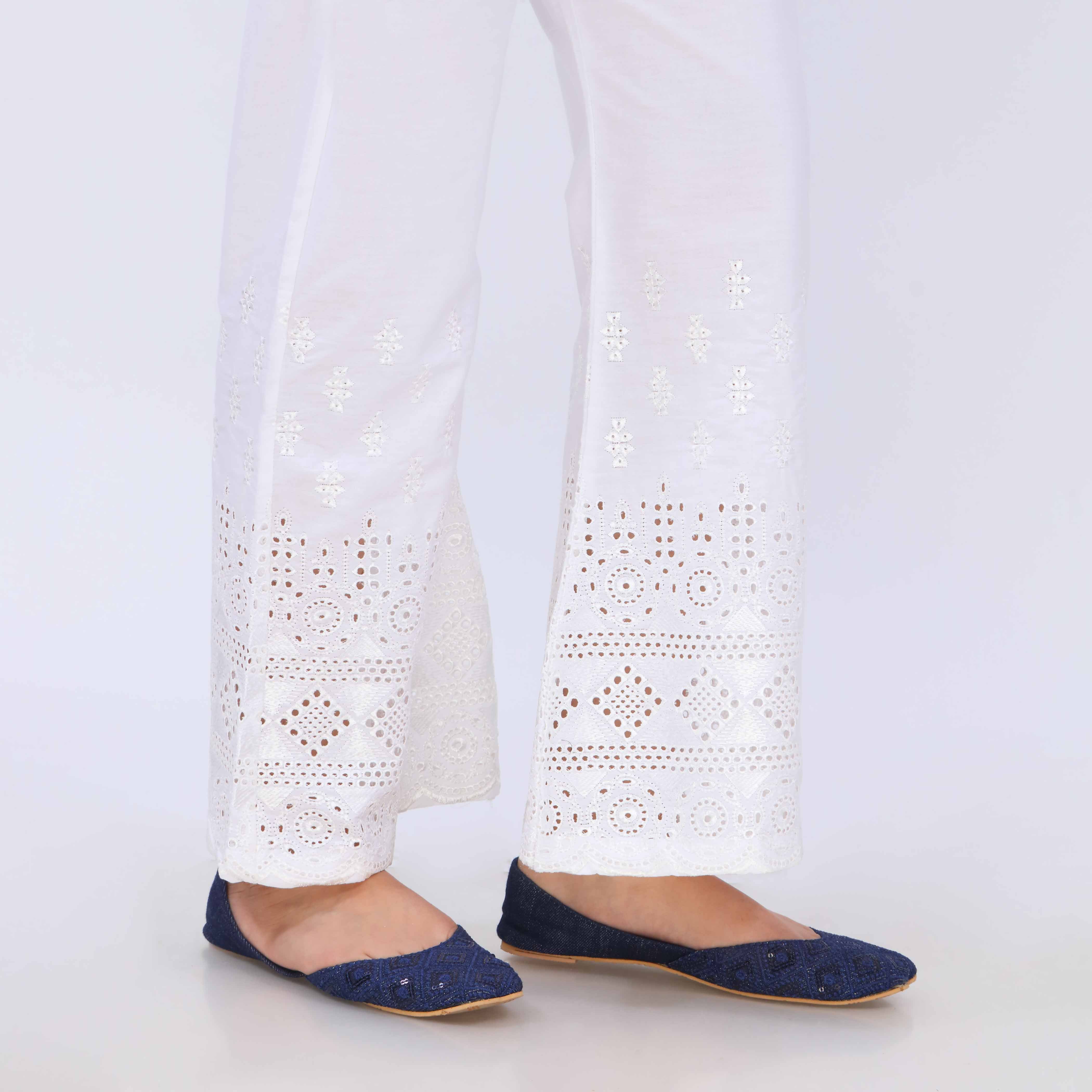 White Cotton Cambric Trouser PL5081 - Image 3