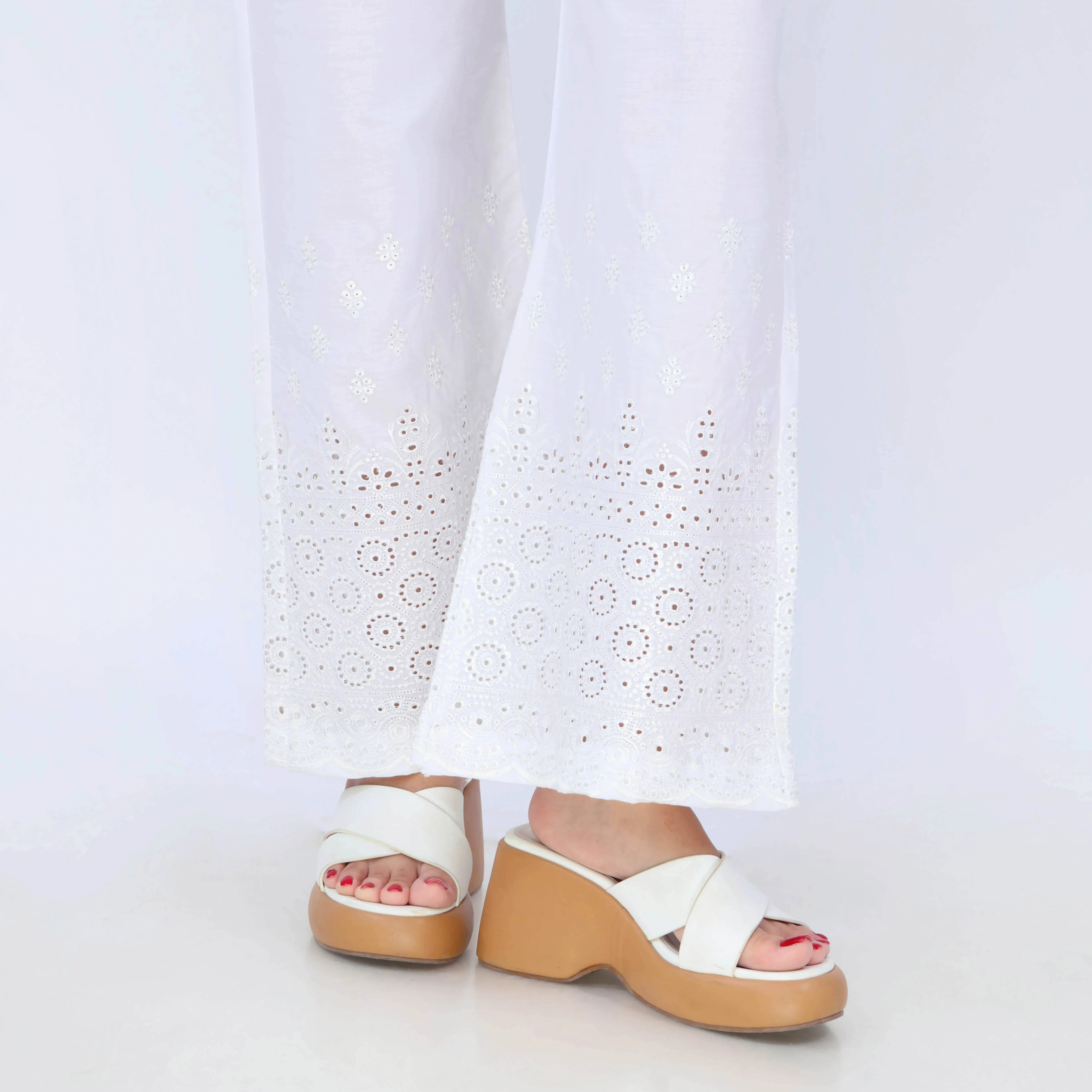 White Cotton Cambric Trouser PL5084 - Image 2