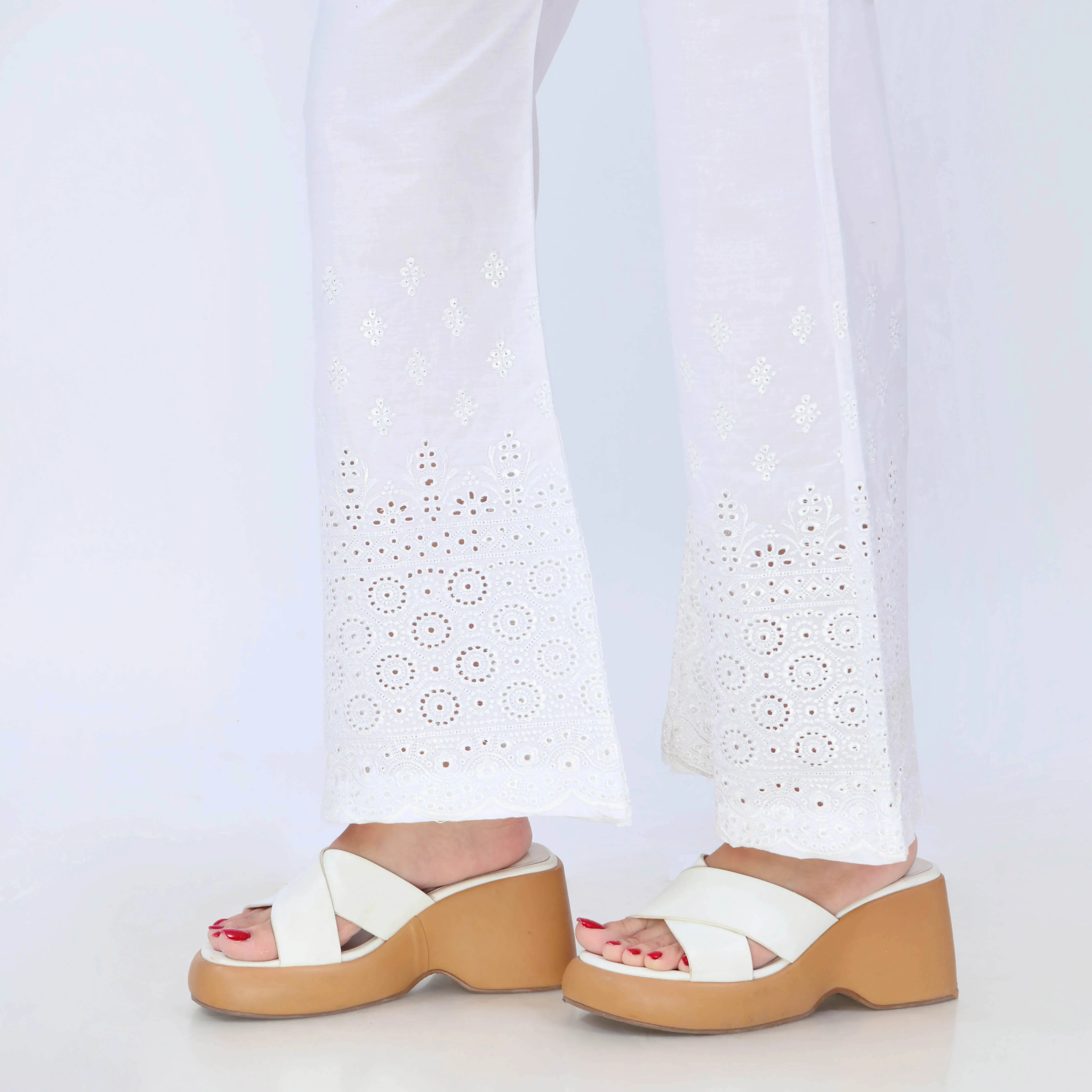 White Cotton Cambric Trouser PL5084 - Image 3