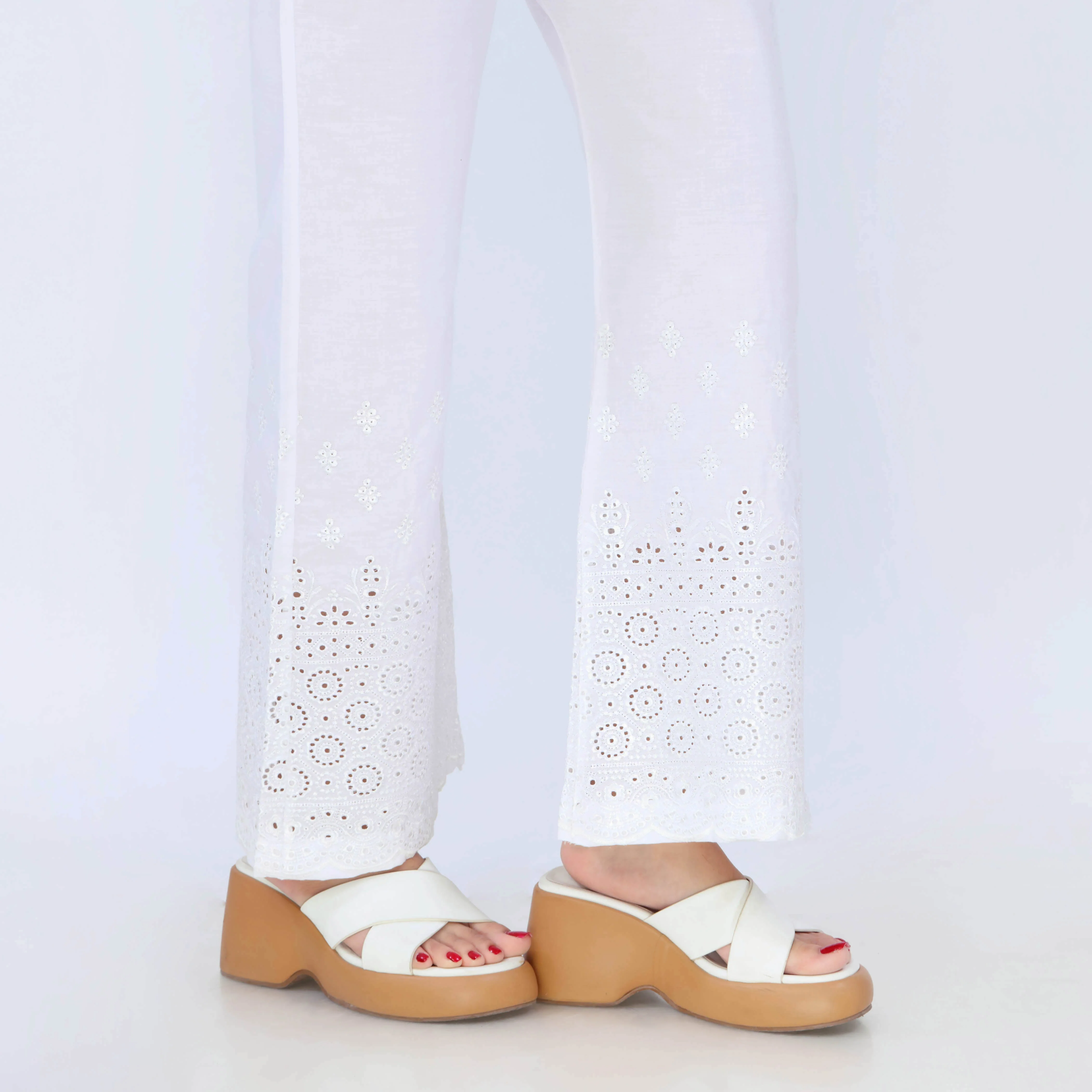 White Cotton Cambric Trouser PL5084 - Image 4