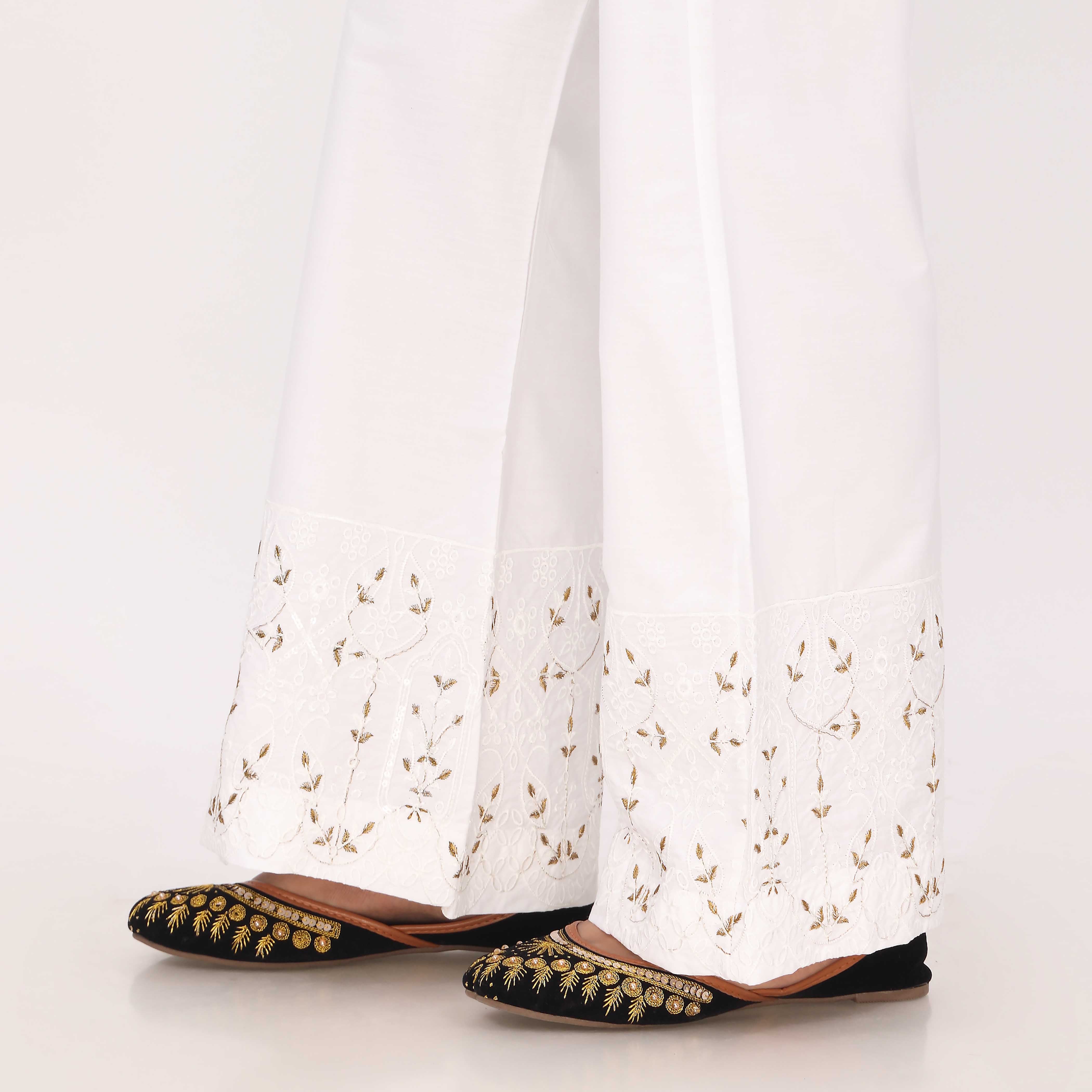 White Cotton Cambric Trouser PL5096 - Image 3