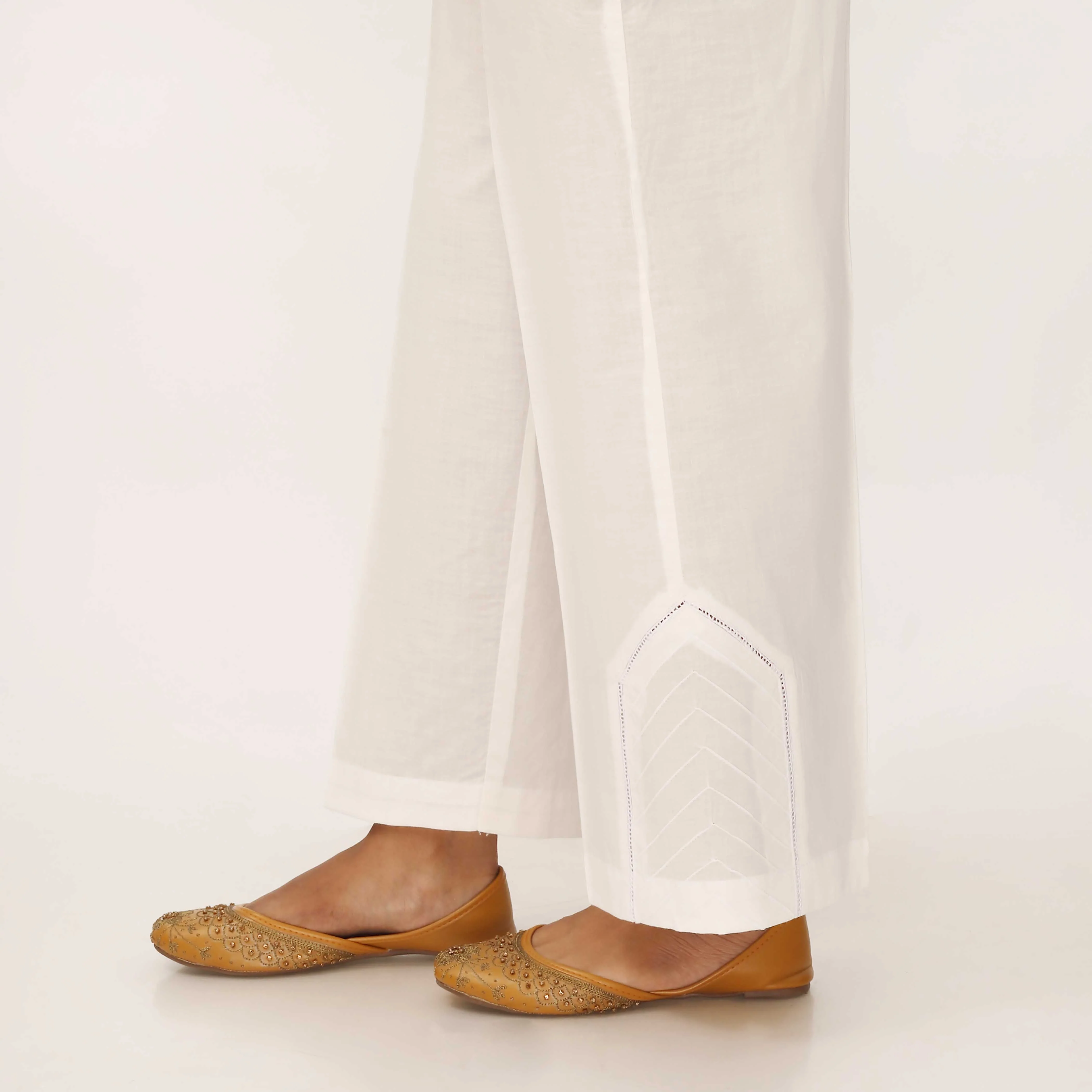White Cotton Cambric Trouser PL5100 - Image 3