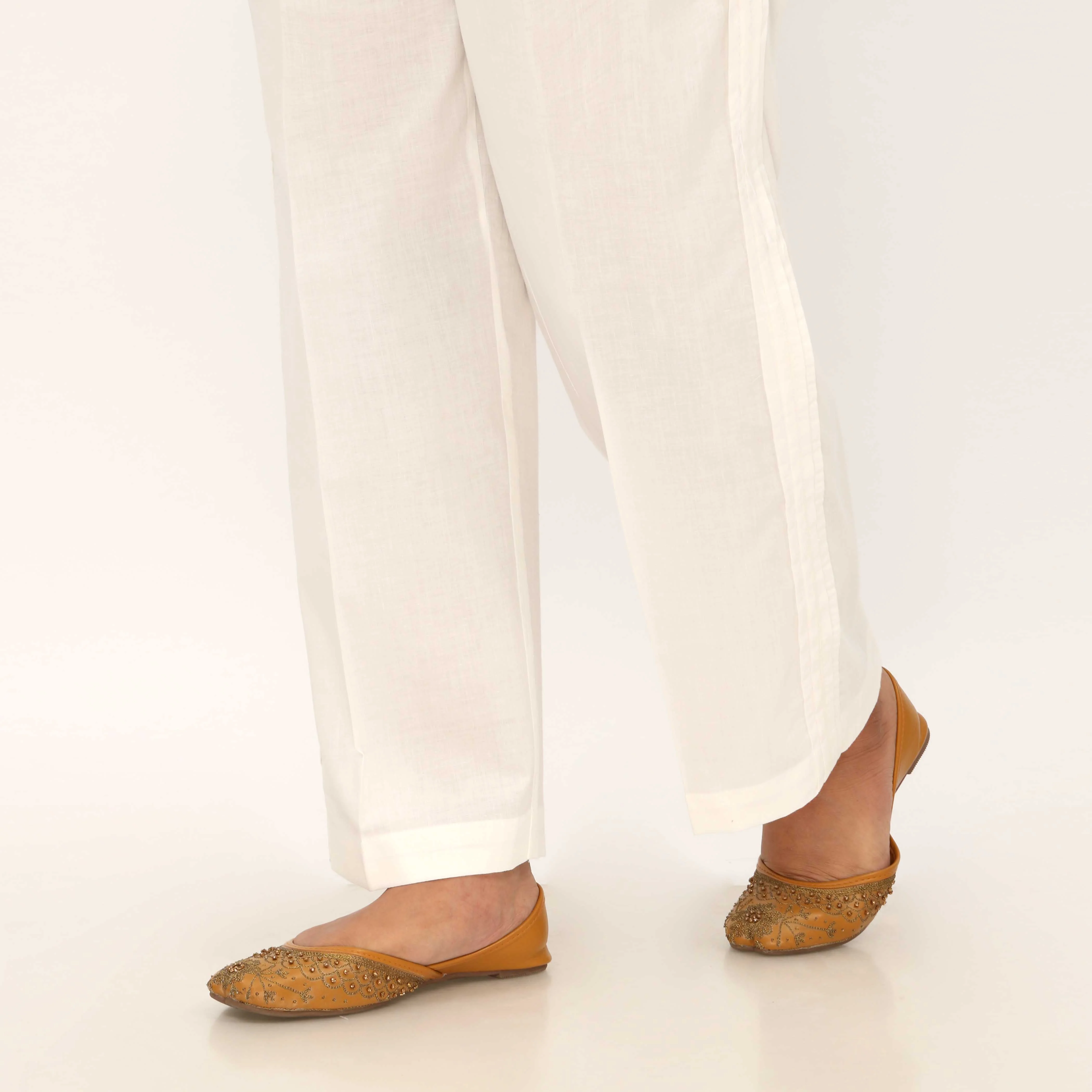 White Cotton Cambric Trouser PL5103 - Image 3