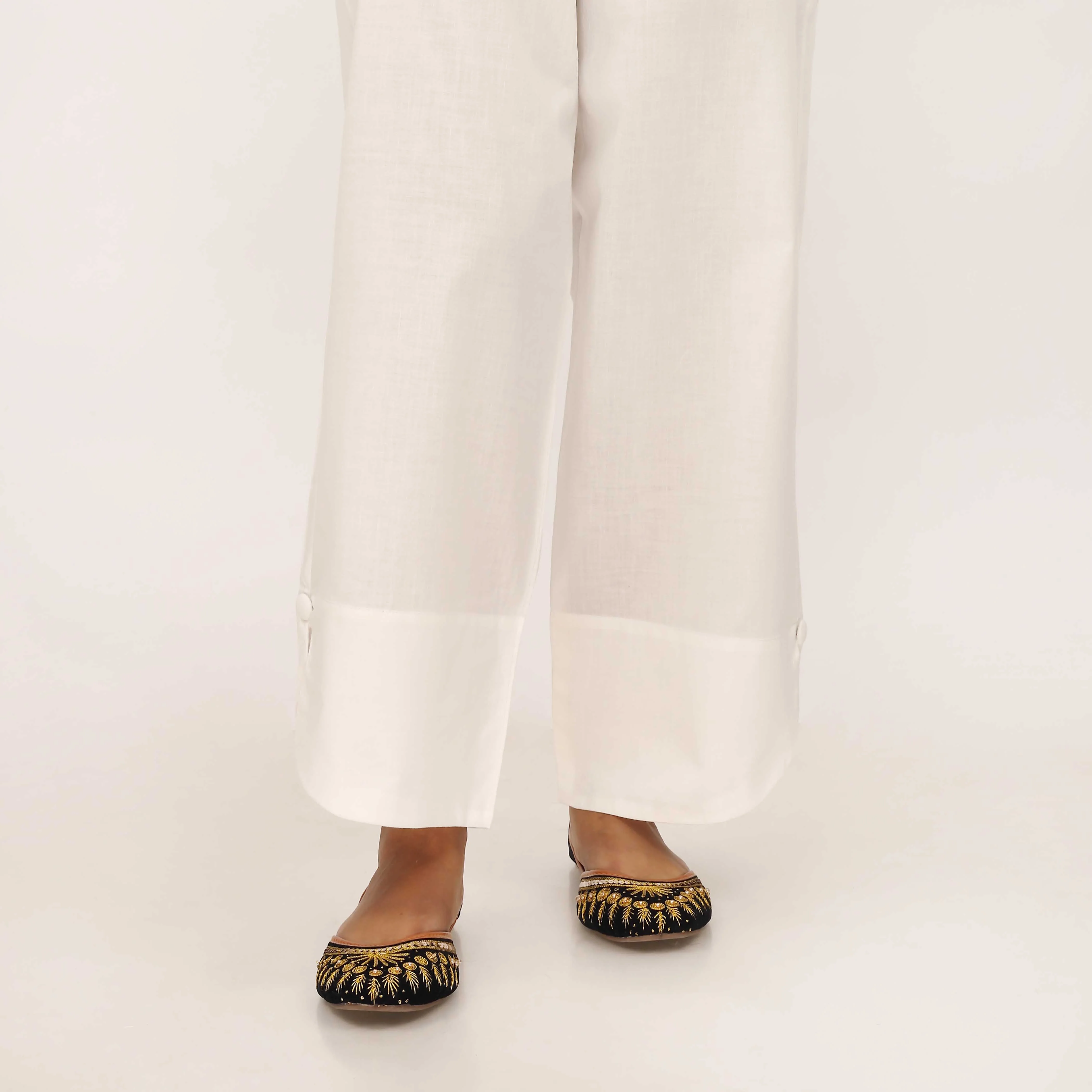 White Cotton Cambric Trouser PL5106 - Image 2