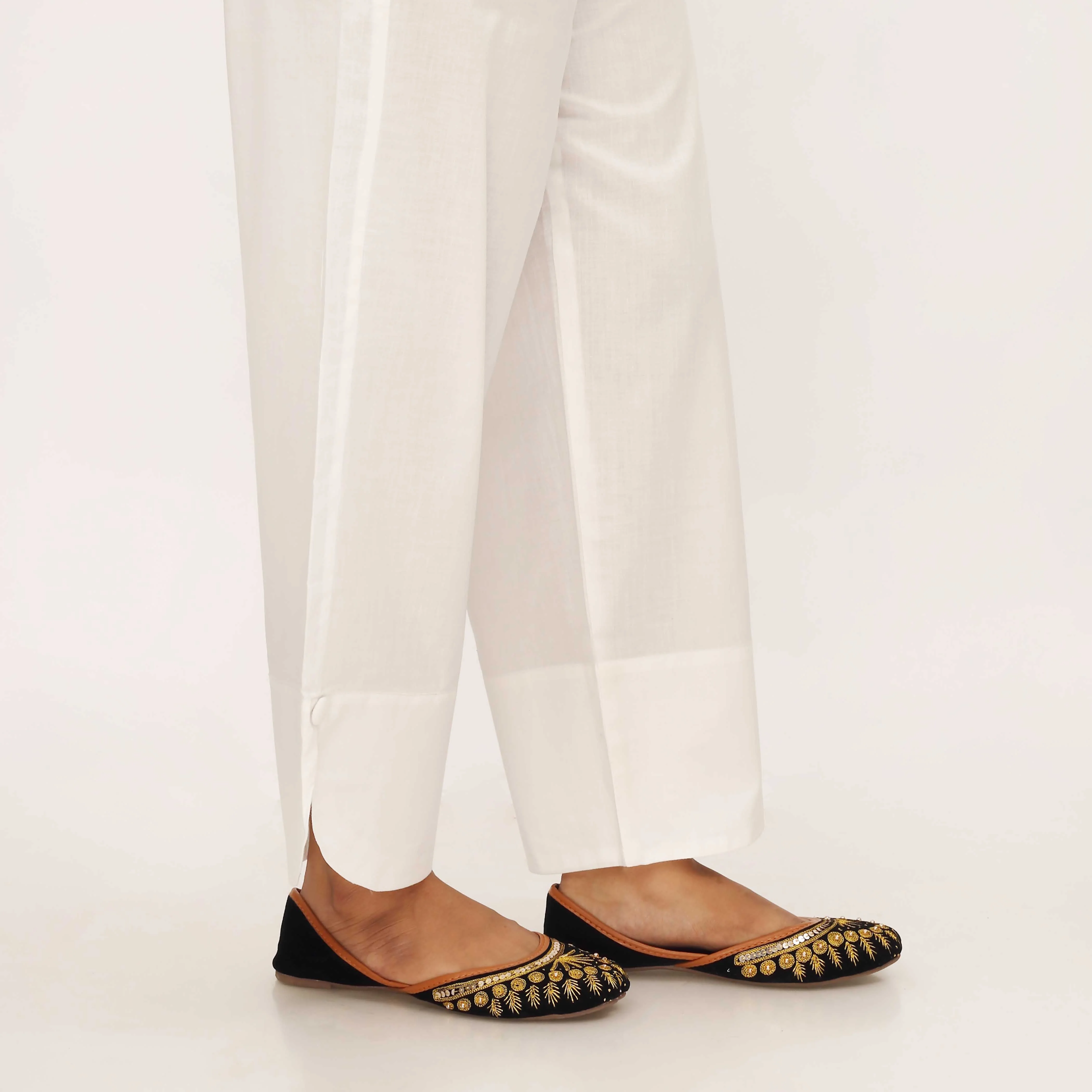White Cotton Cambric Trouser PL5106 - Image 4