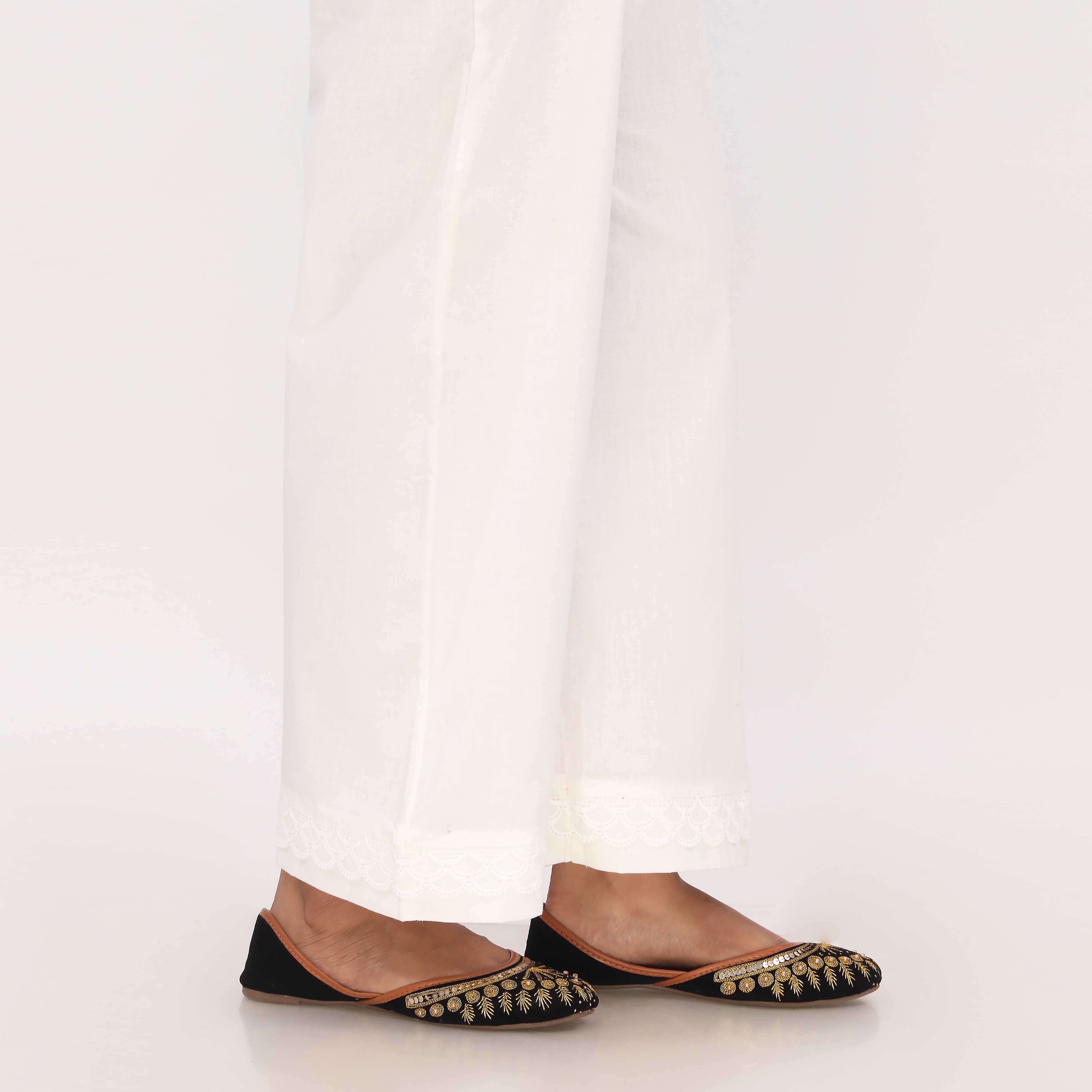 White Cotton Cambric Trouser PL5130 - Image 3