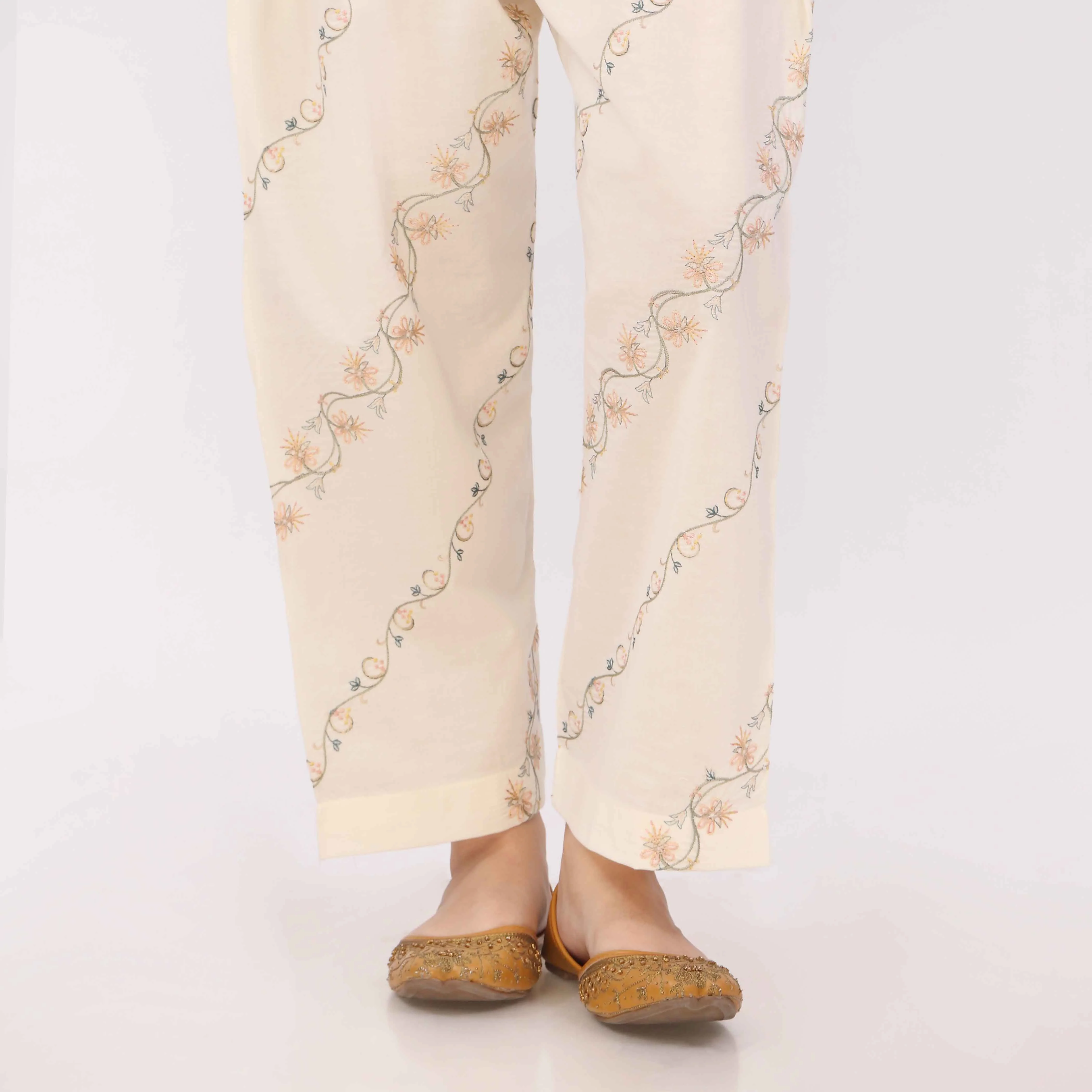 White Cotton Cambric Trouser PL5152 - Image 2