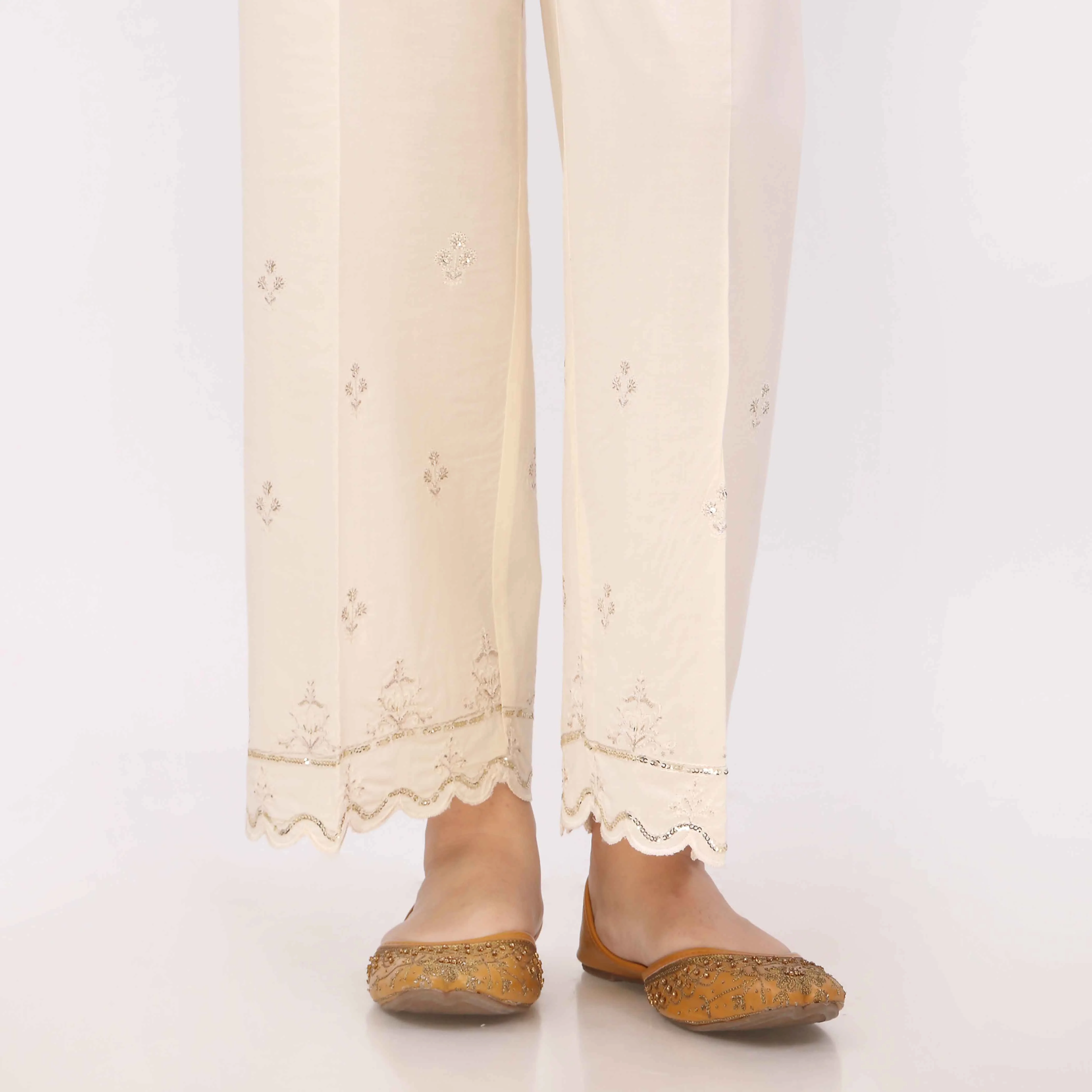 White Cotton Cambric Trouser PL5157 - Image 2