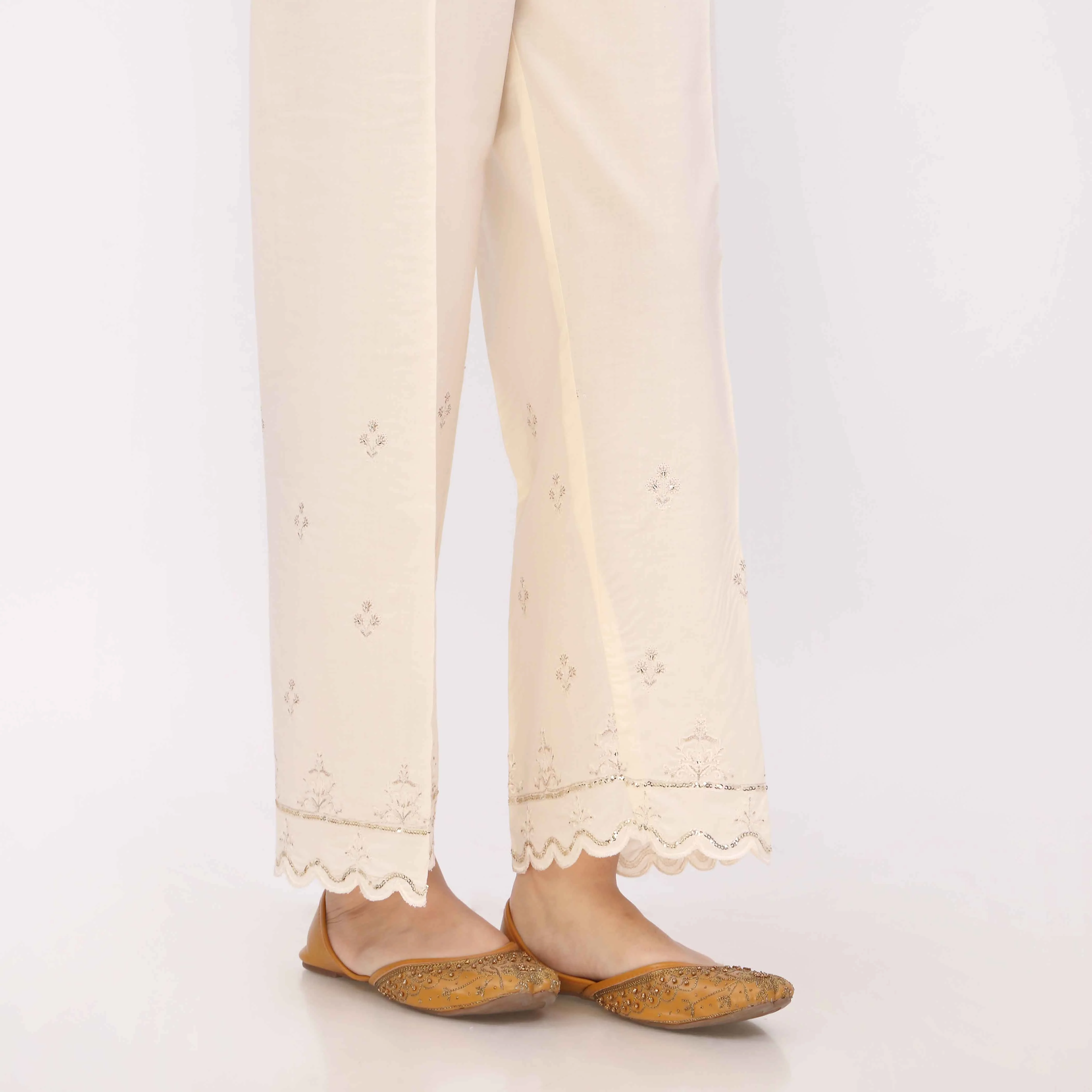 White Cotton Cambric Trouser PL5157 - Image 4