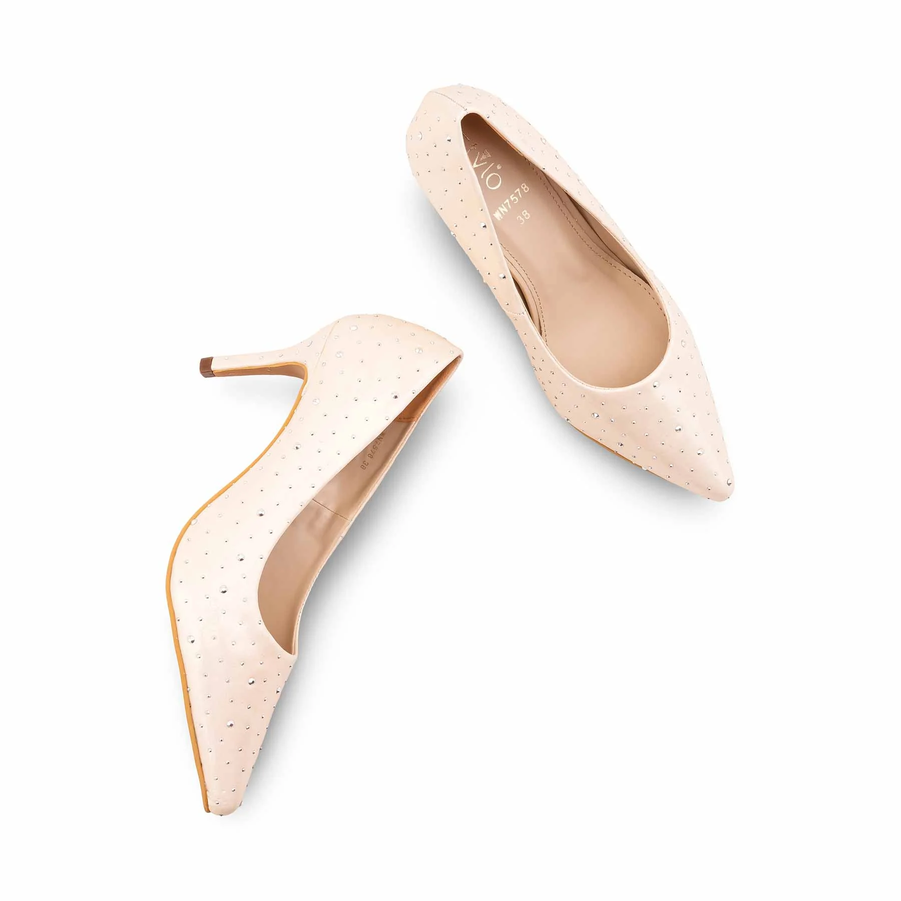 White Court Shoes For Women WN7578 - Image 5