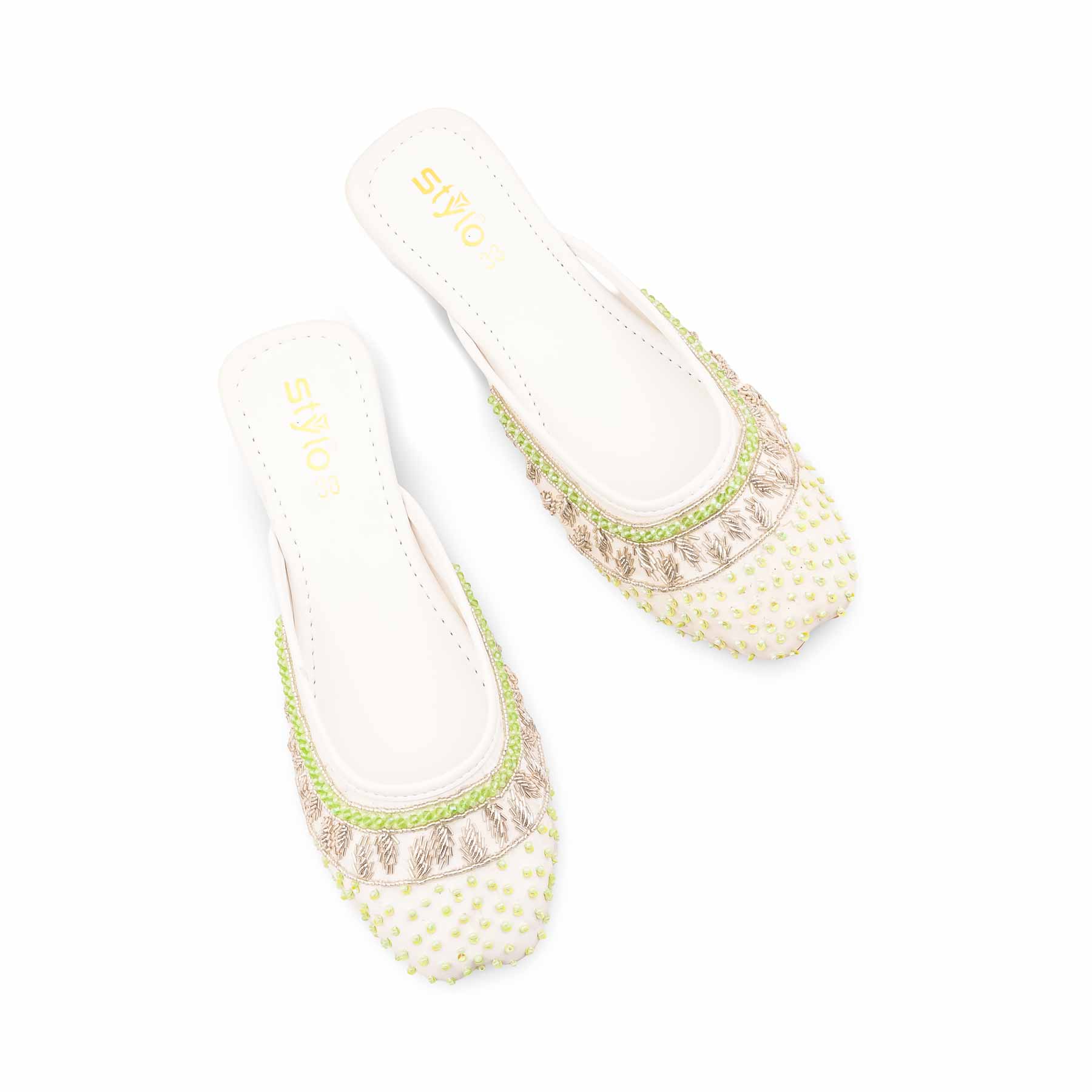 White Fancy Back Open Khussa EC8612 - Image 6