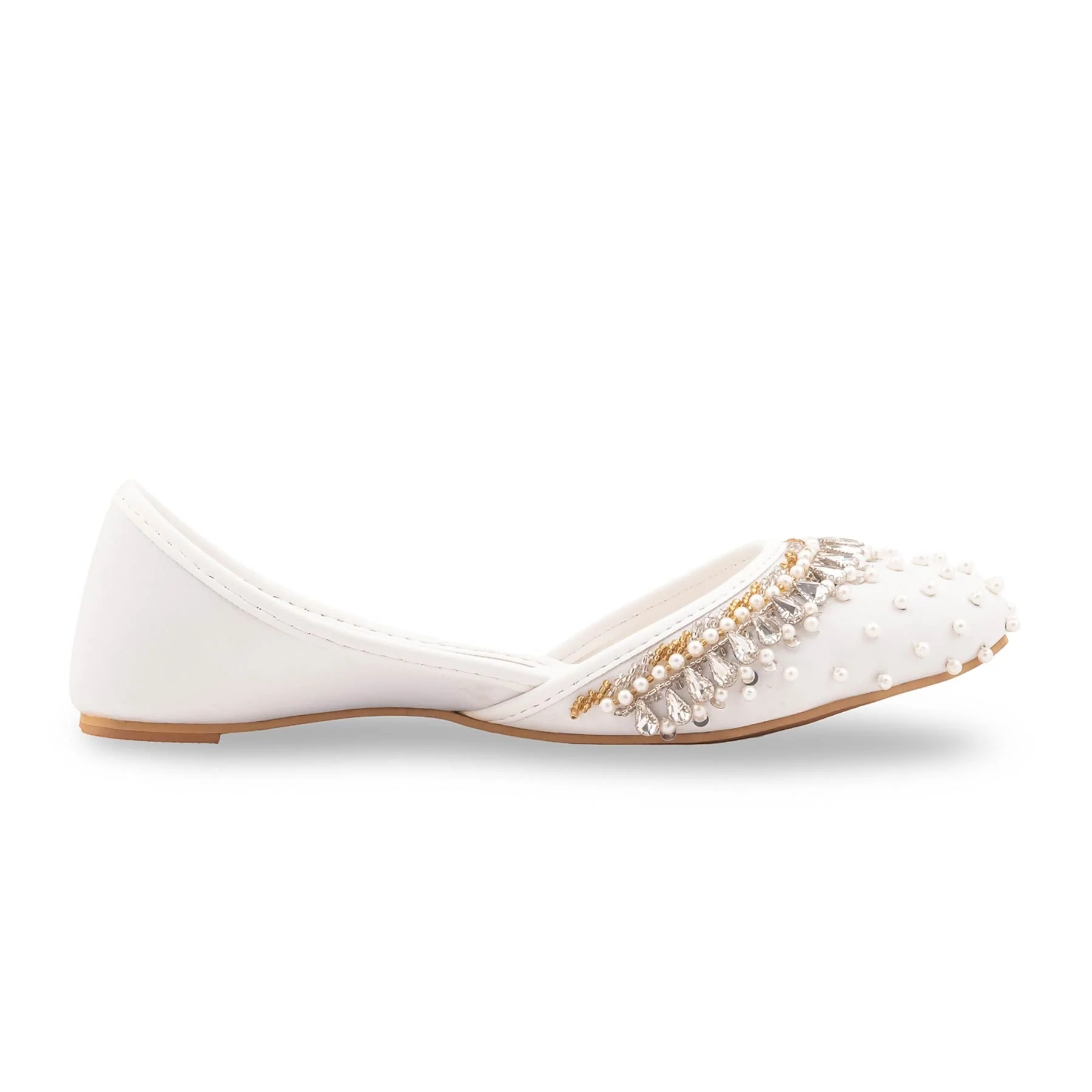 White Fancy Khussa For Ladies EC8614 - Image 3