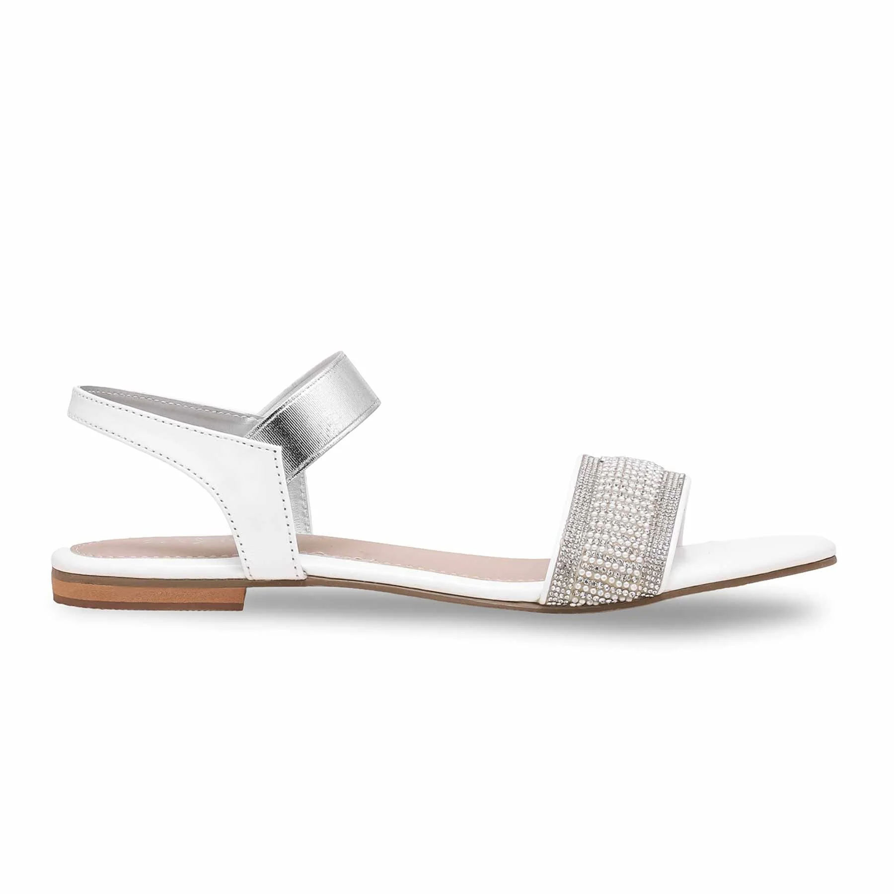 White Fancy Sandal FN6002 - Image 2