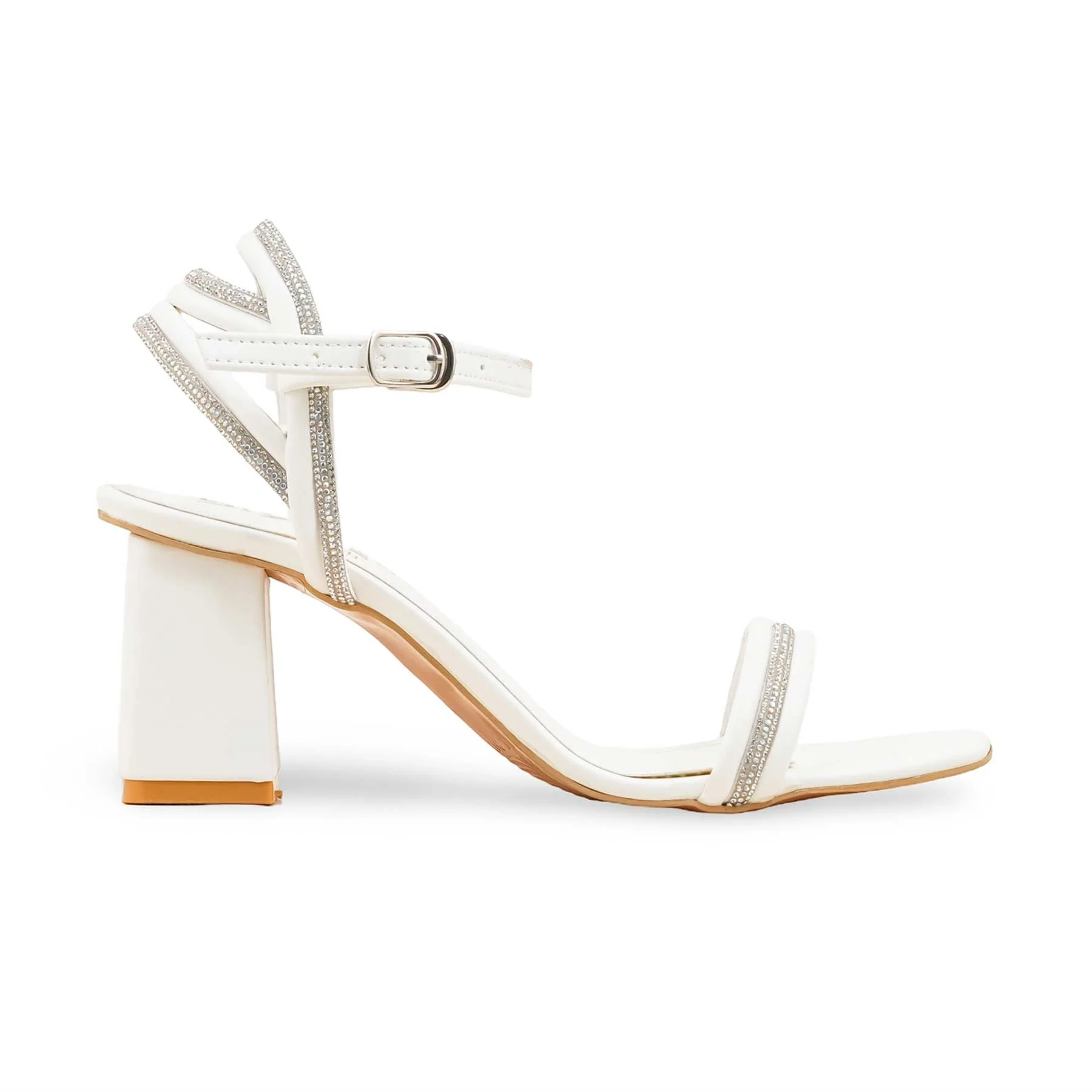 White Fancy Sandal For Women FN6094 - Image 2