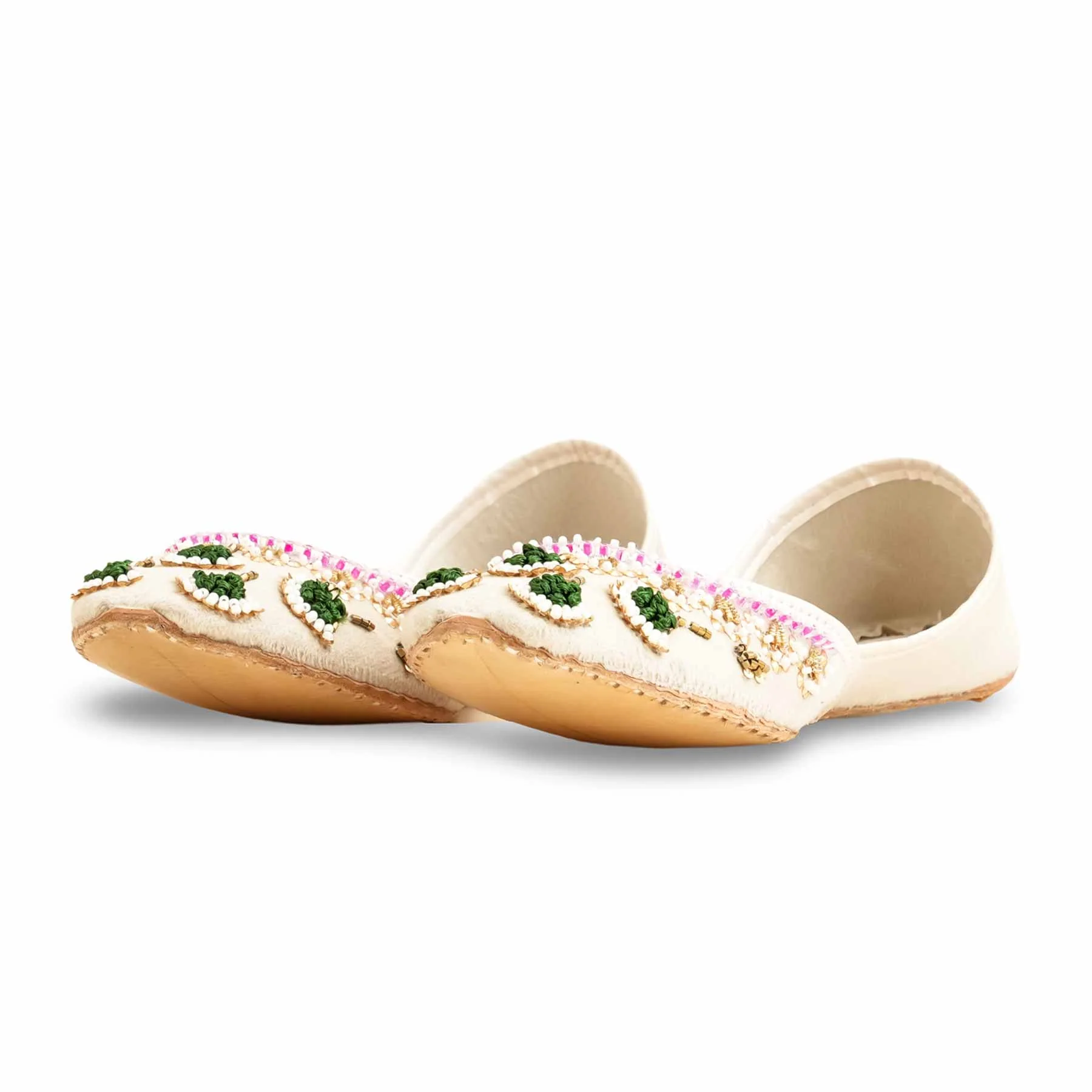 White Fancy Women Khussa EC8556 - Image 3