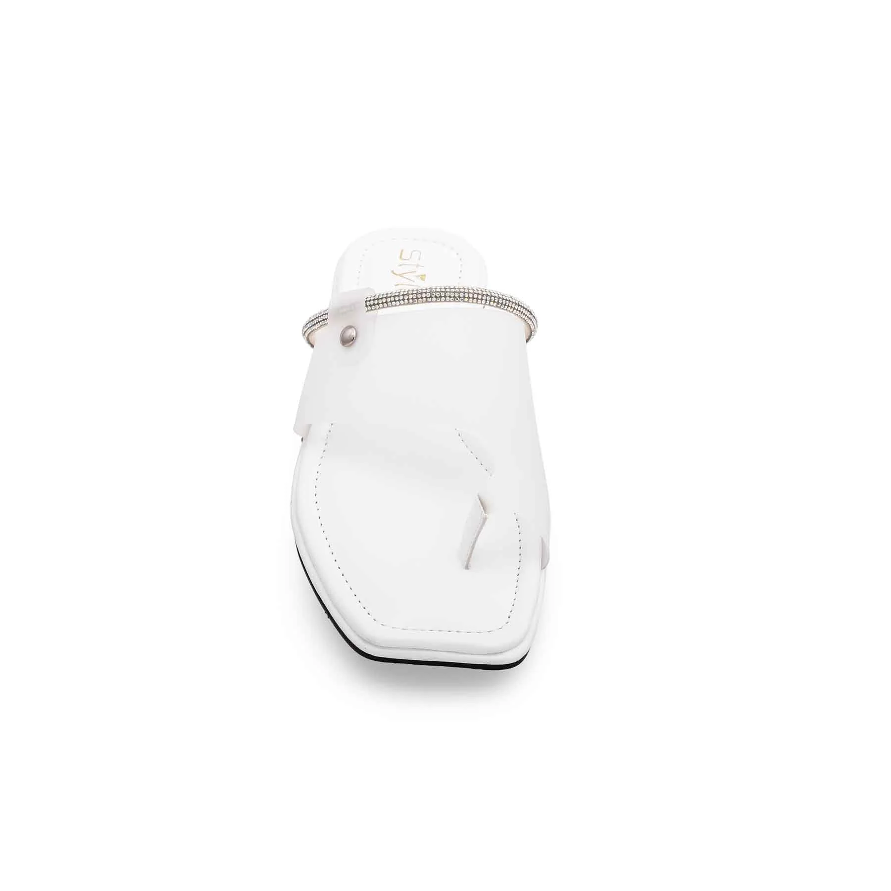 White Formal Chappal FR0510 - Image 3