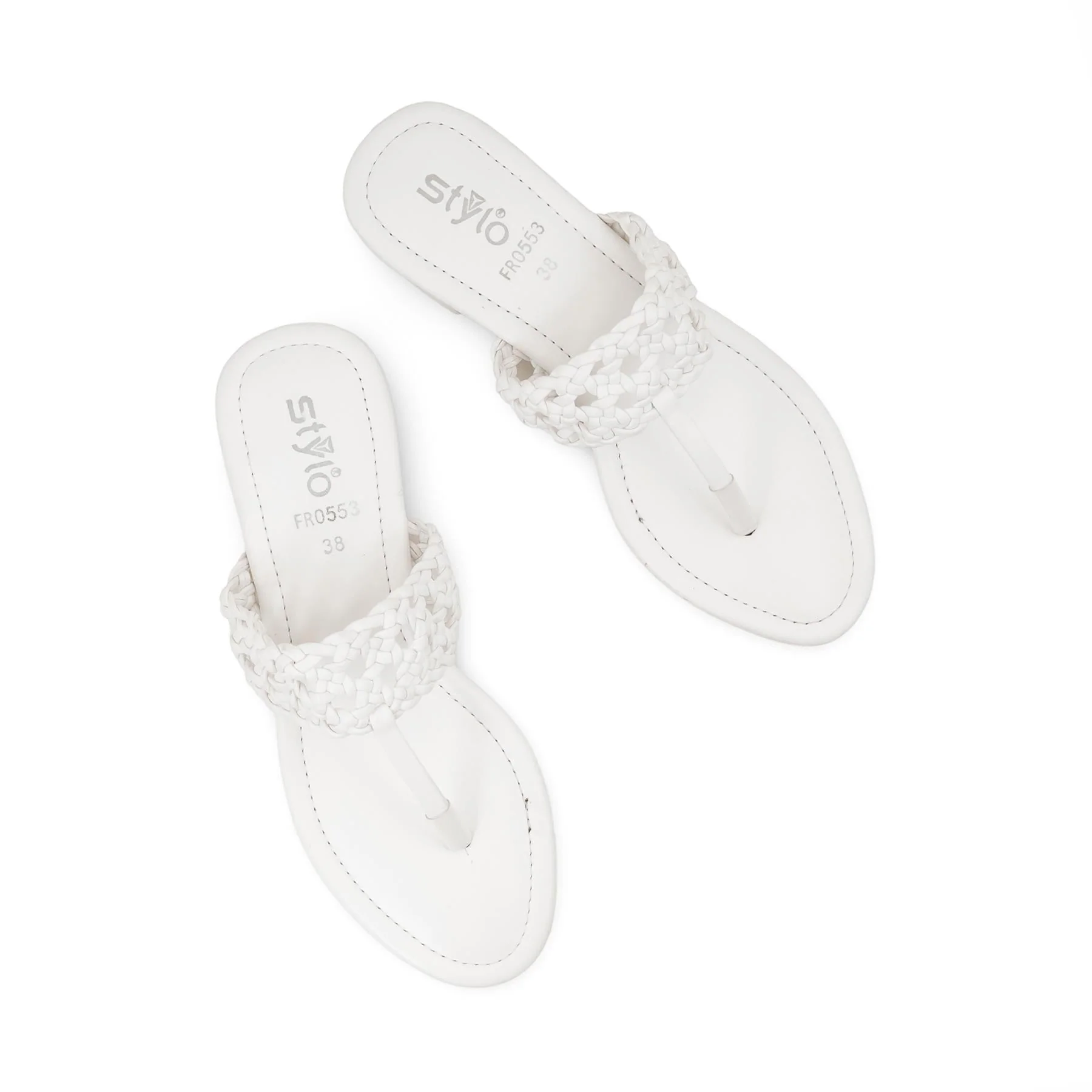 White Formal Chappal FR0553 - Image 5