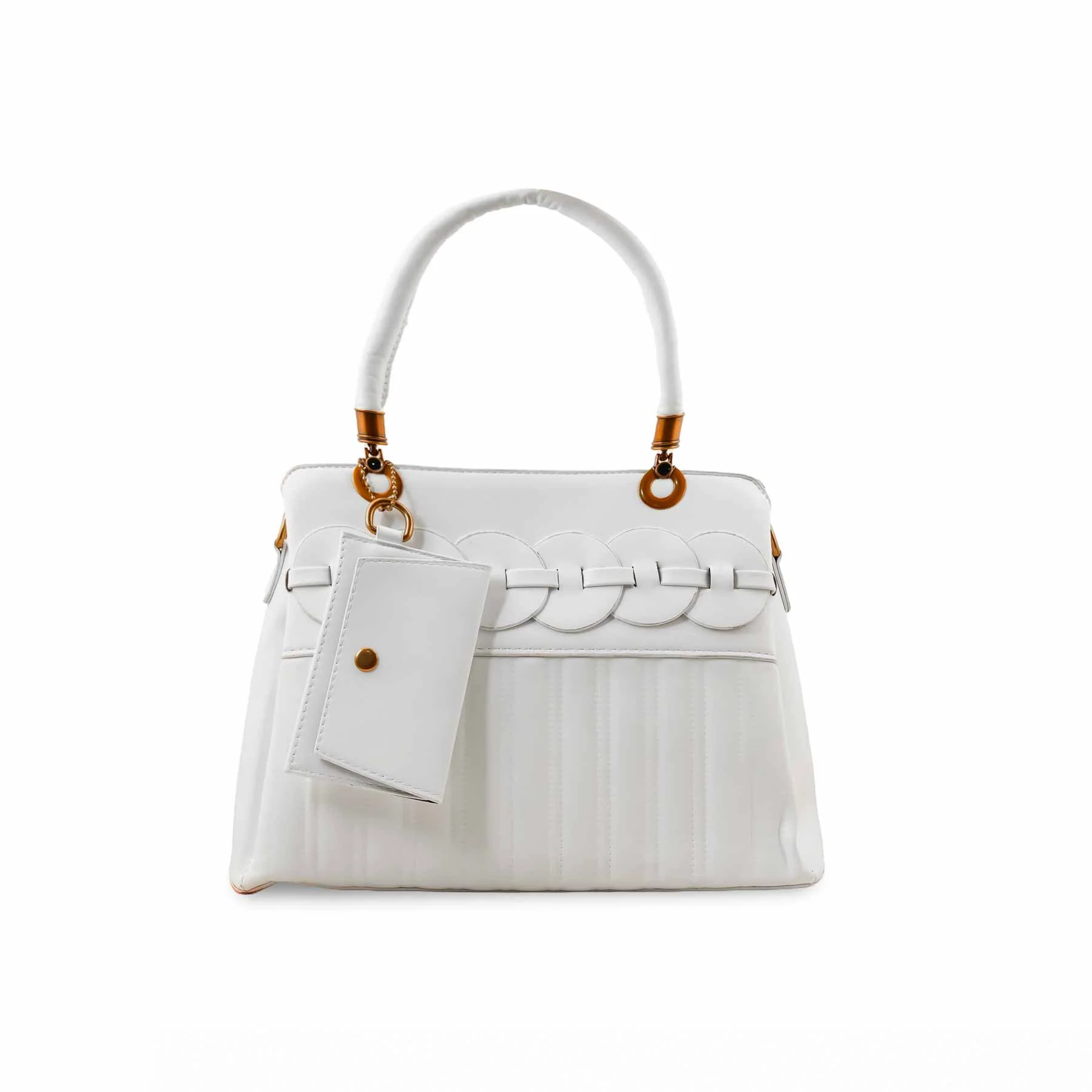 White Formal Hand Bag For Ladies P36151 - Image 2