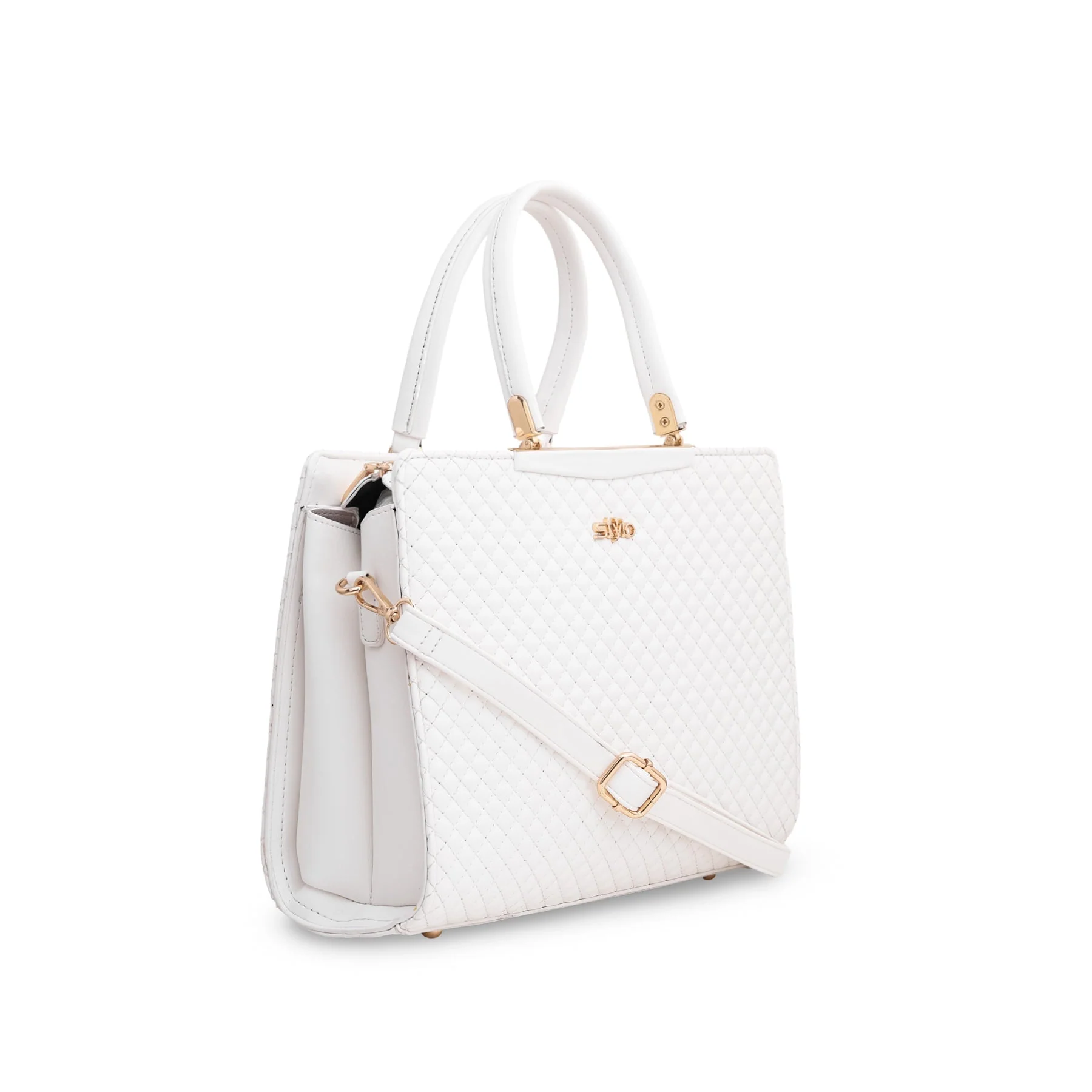 White Formal Hand Bag P36044 - Image 2