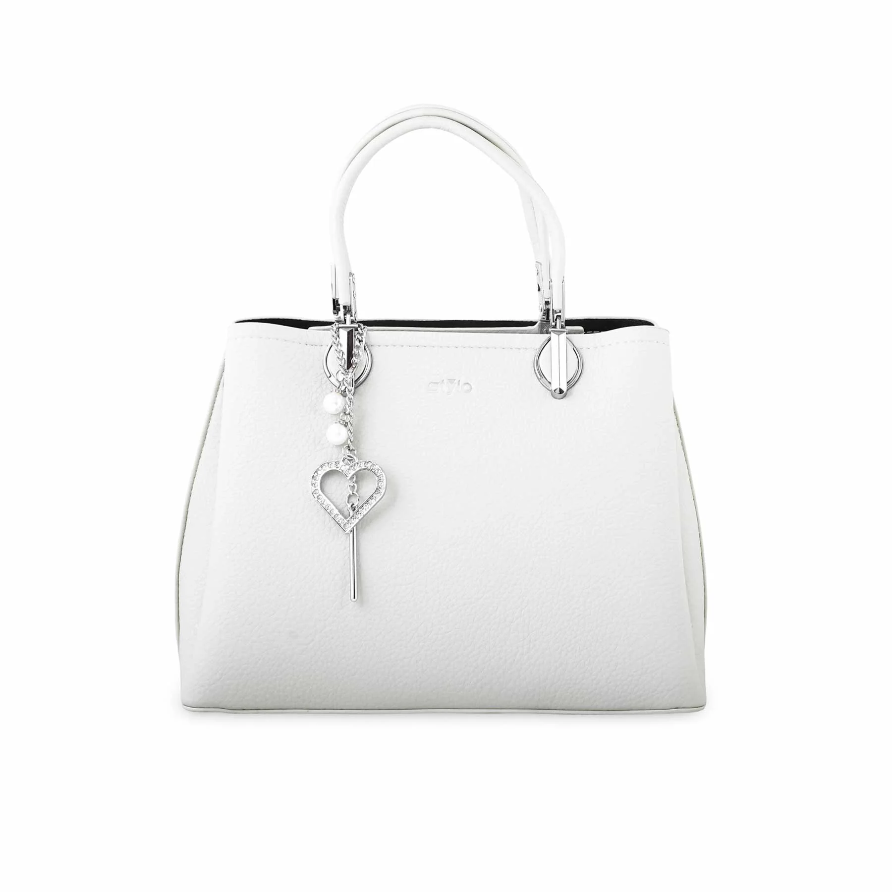 White Formal Hand Bag P36256 - Image 2