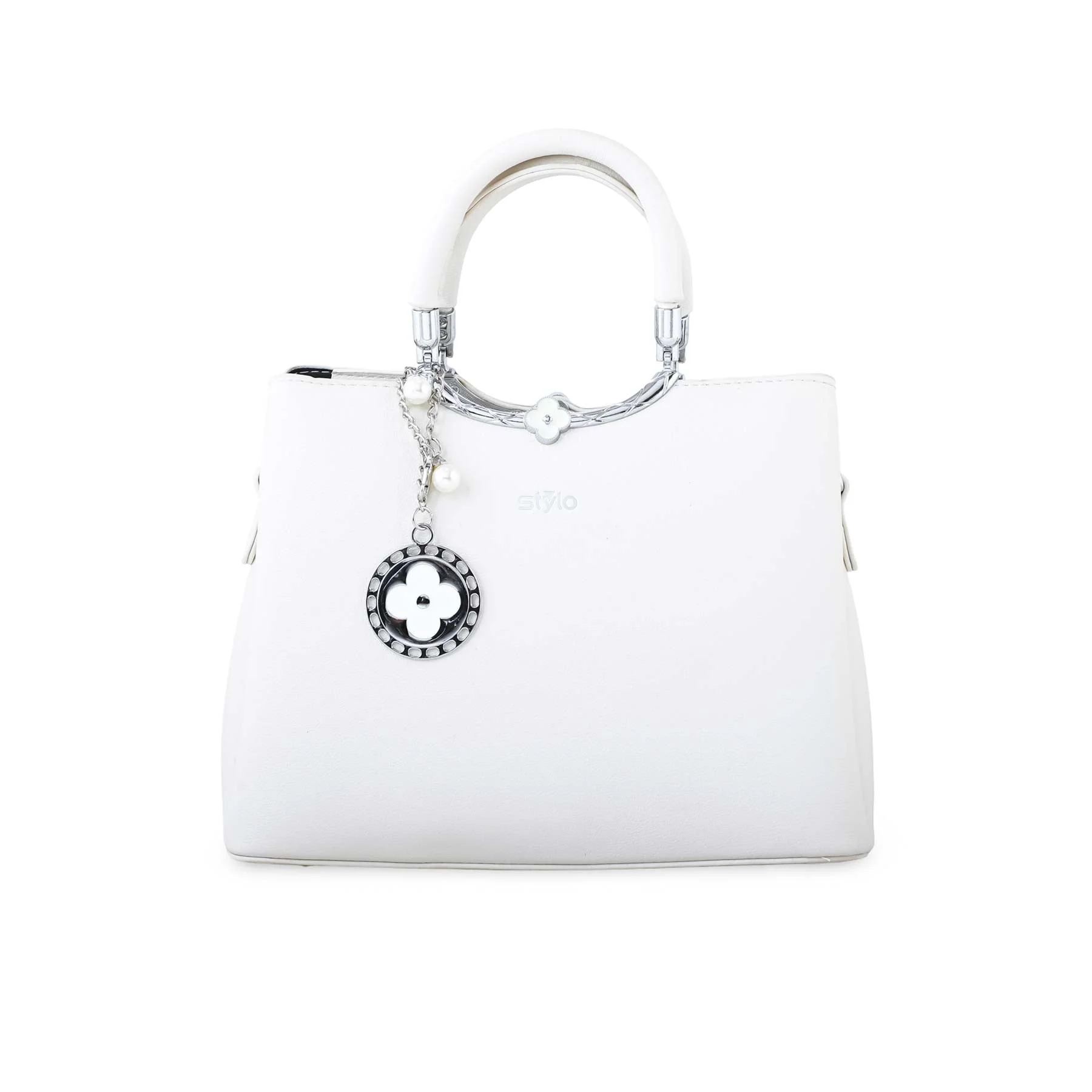 White Formal Hand Bag P36257 - Image 2