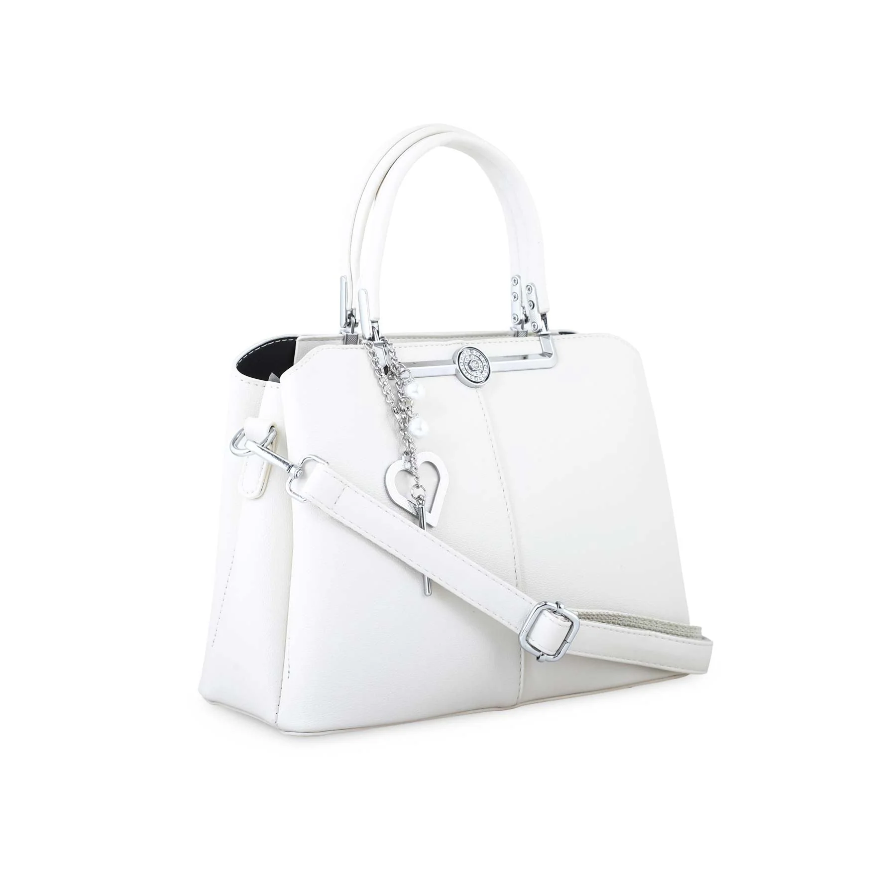 White Formal Hand Bag P36261 - Image 3