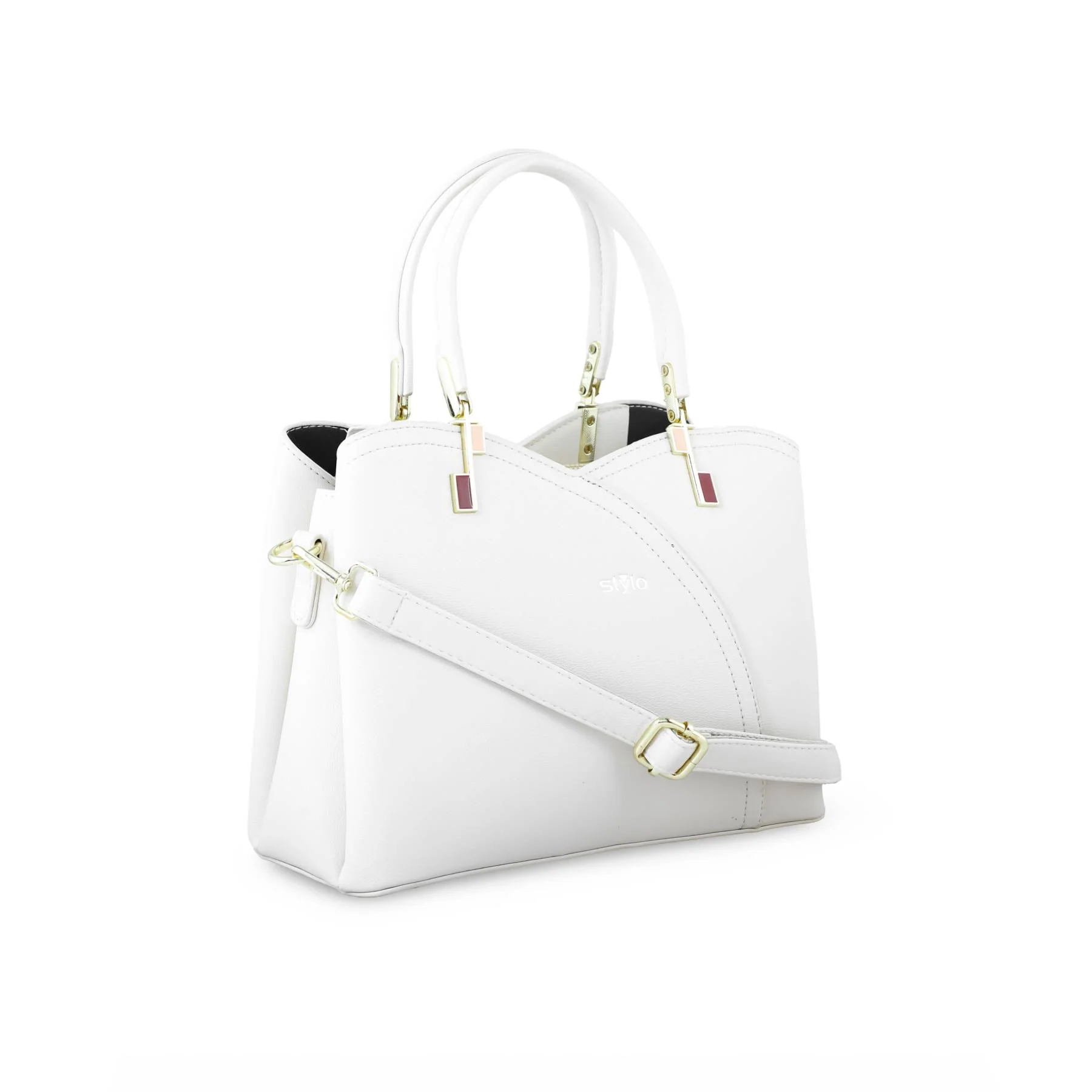 White Formal Hand Bag P36269 - Image 2