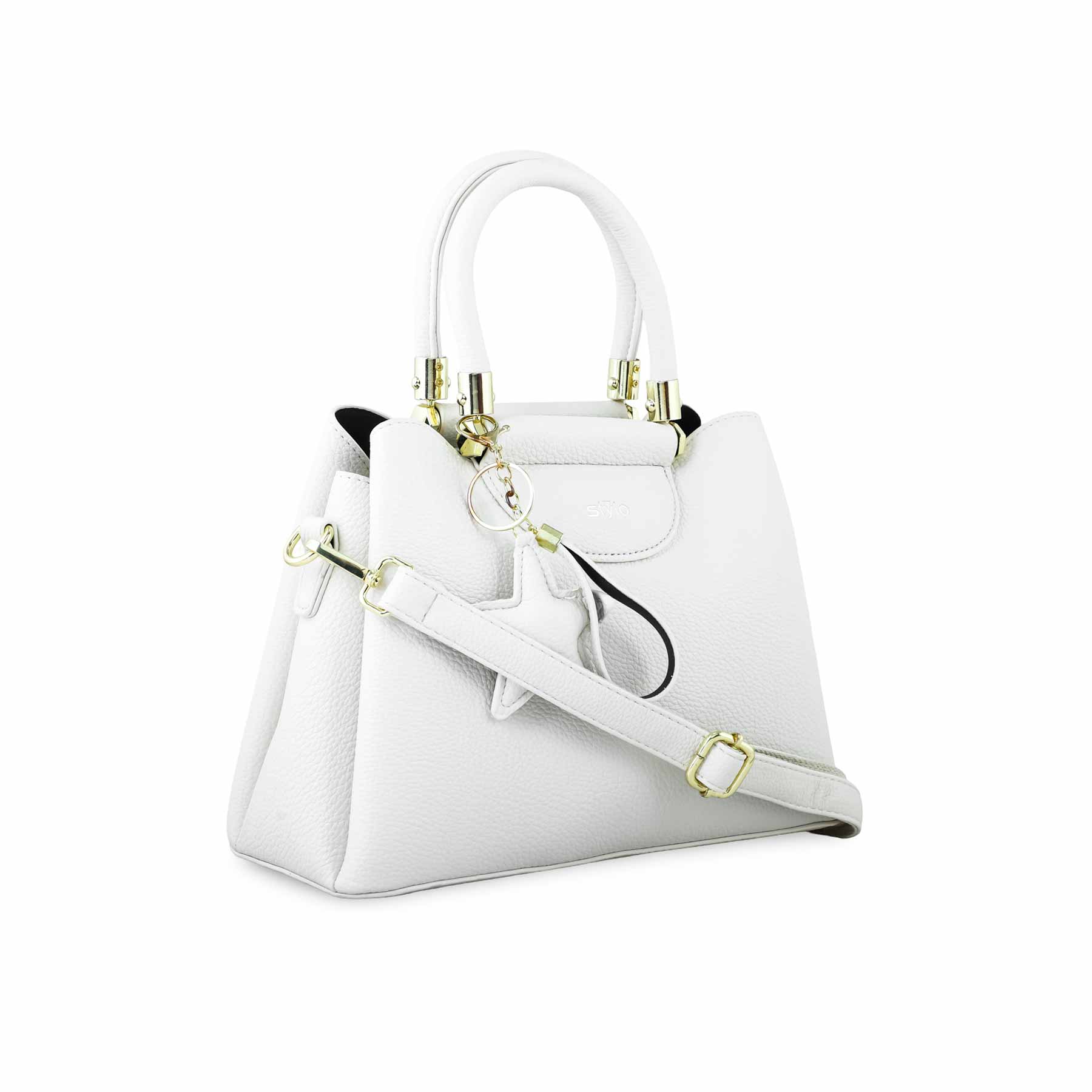 White Formal Hand Bag P36272 - Image 3