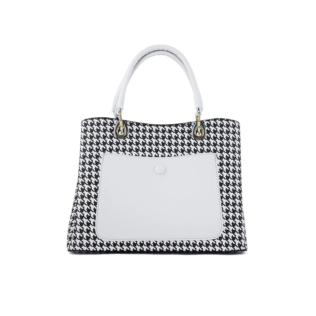 White Formal Hand Bag P36285 - Image 4