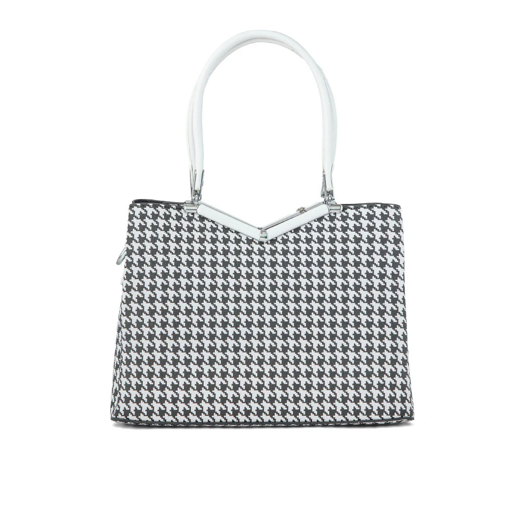 White Formal Hand Bag P36287 - Image 4