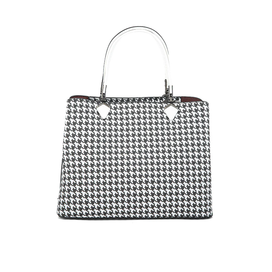 White Formal Hand Bag P36290 - Image 4