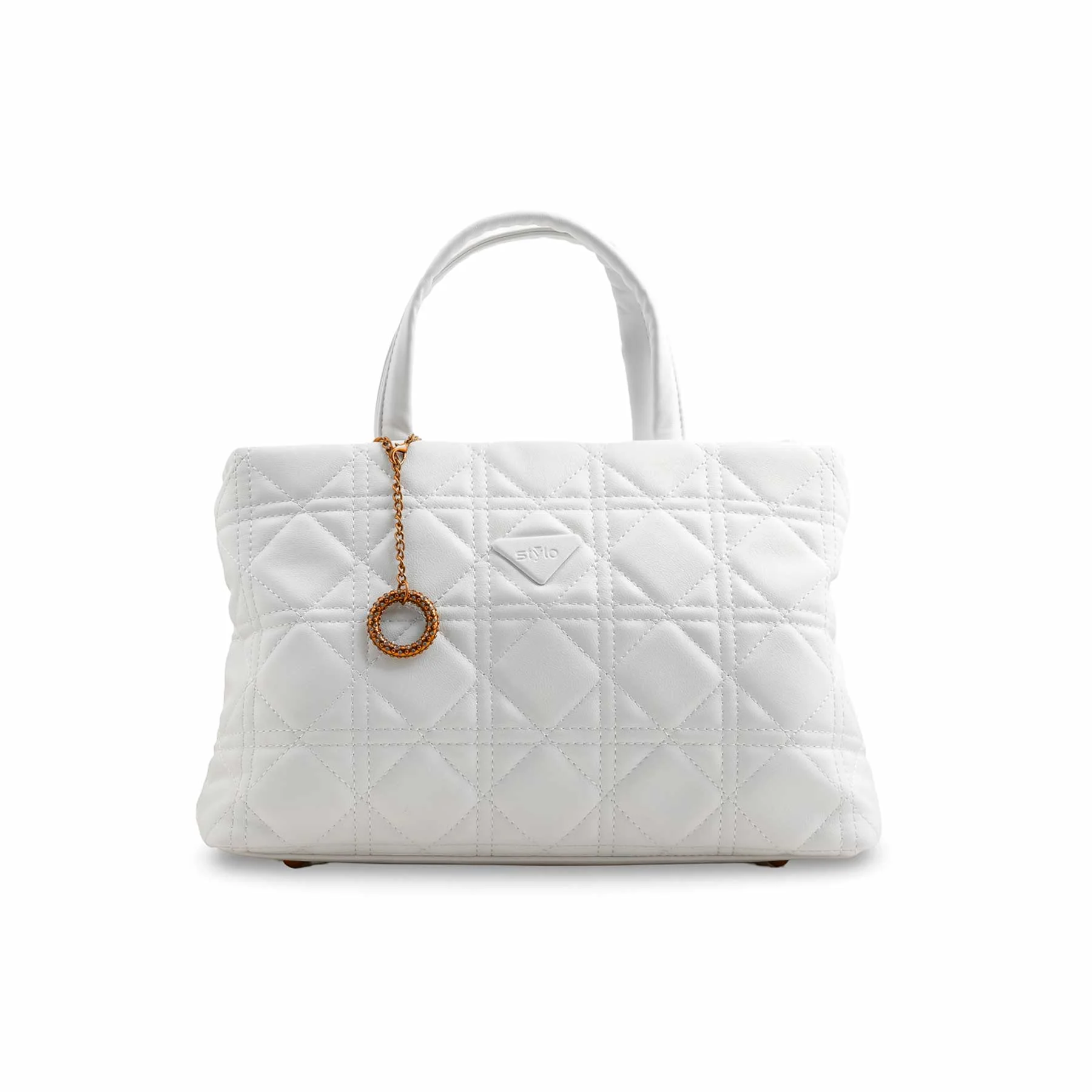 White Formal Hand Bag P36369 - Image 2