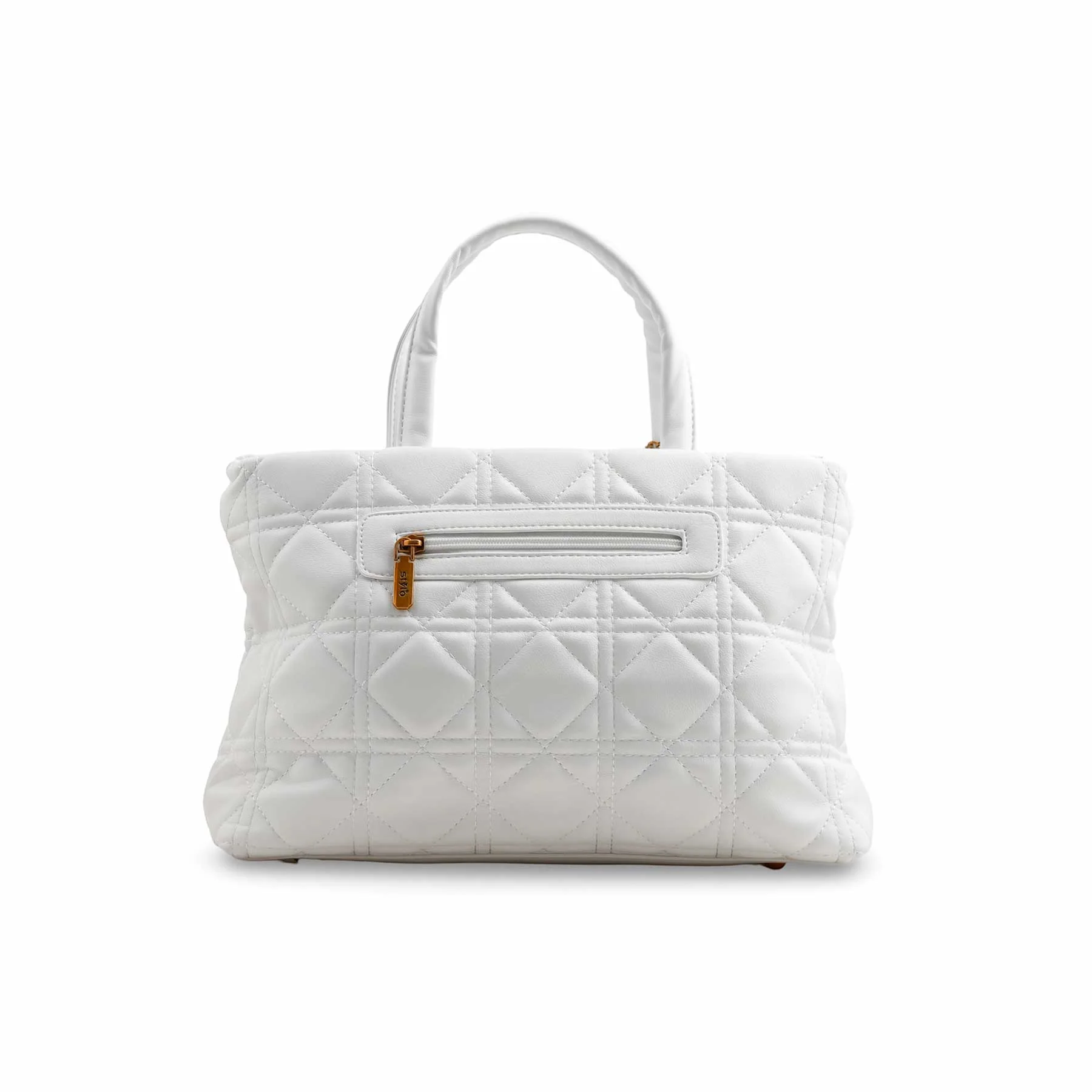 White Formal Hand Bag P36369 - Image 4