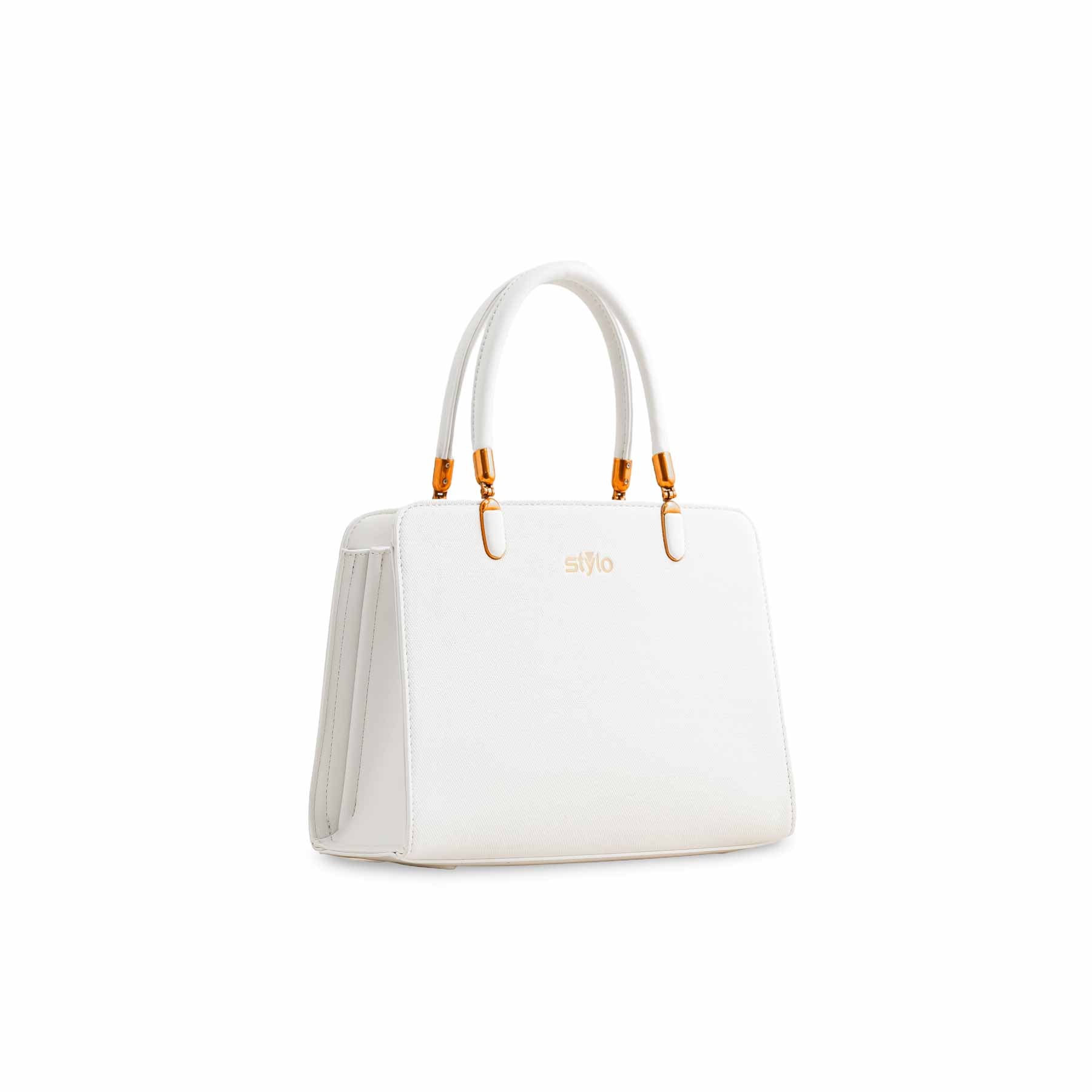White Formal Hand Bag P36380 - Image 3