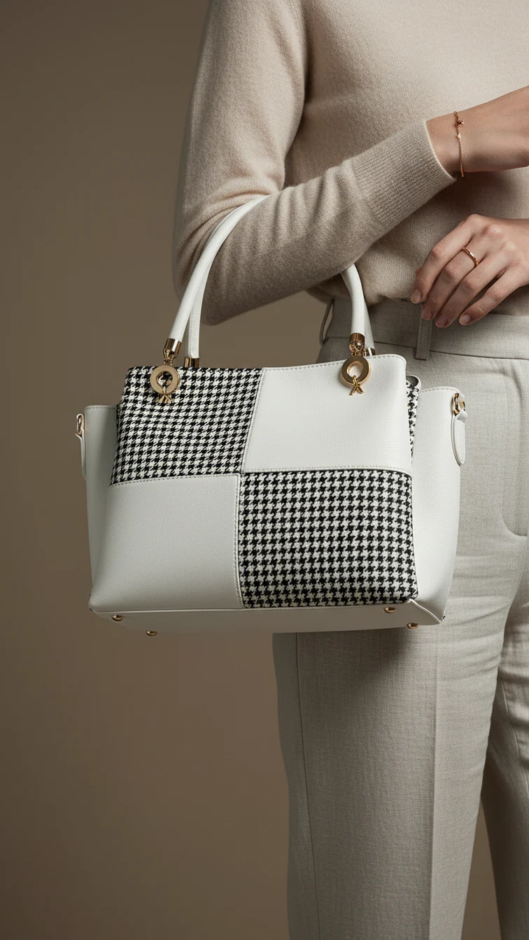 White Formal Hand Bag P55718