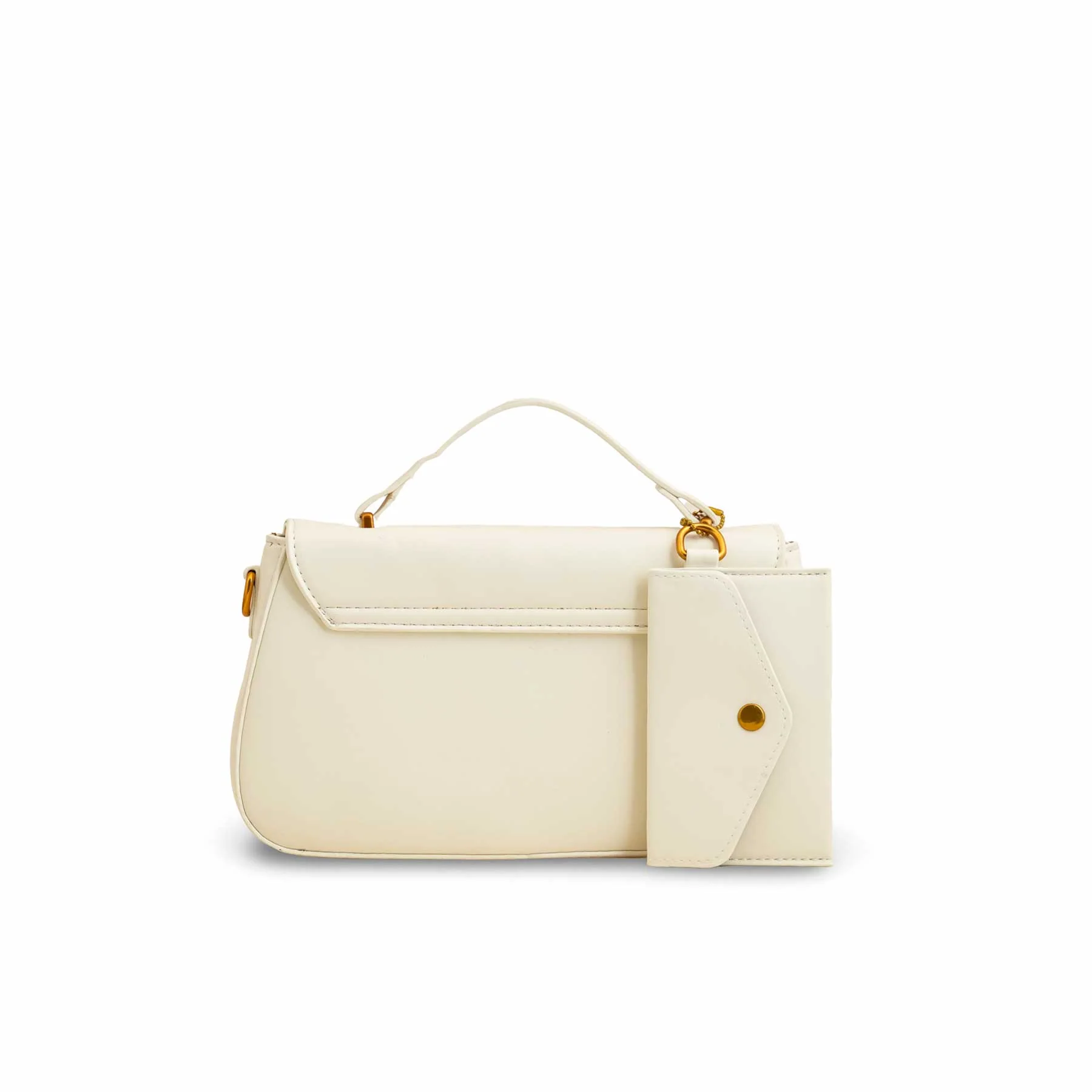 White Formal Shoulder Bag For Ladies P36140 - Image 3